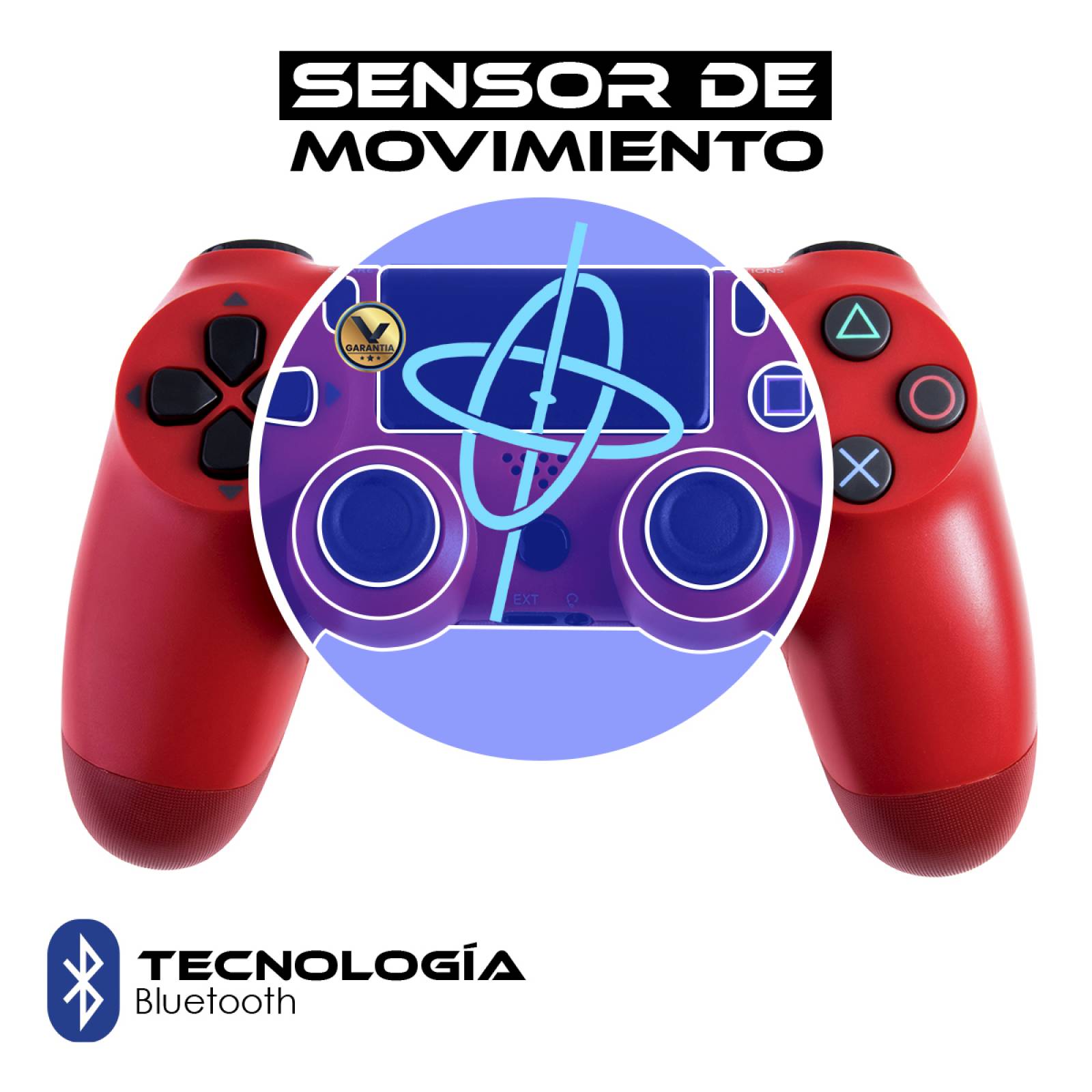 Control Inalambrico Recargable Virtual Zone con Sensor Movimiento Vibración Compatible PS4 PC o Android