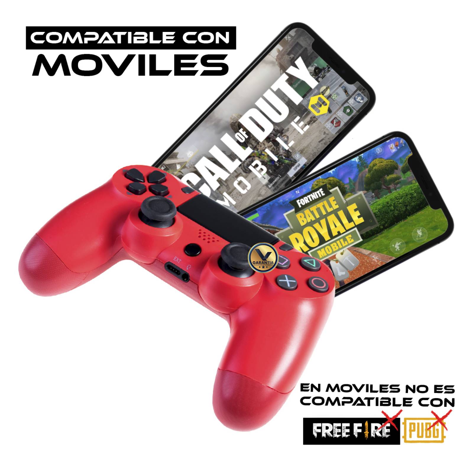Control Inalambrico Recargable Virtual Zone con Sensor Movimiento Vibración Compatible PS4 PC o Android