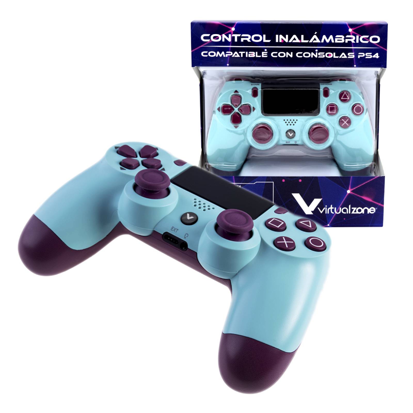 Control Inalambrico Recargable Virtual Zone con Sensor Movimiento Vibración Compatible PS4 PC o Android
