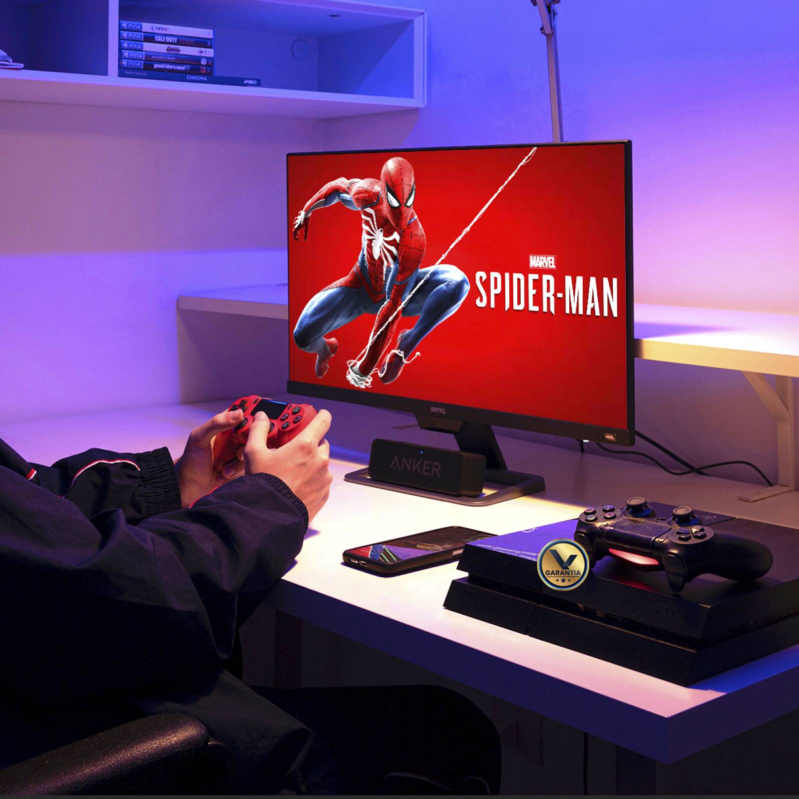 Control Inalambrico Recargable Virtual Zone con Sensor Movimiento Vibración Compatible PS4 PC o Android