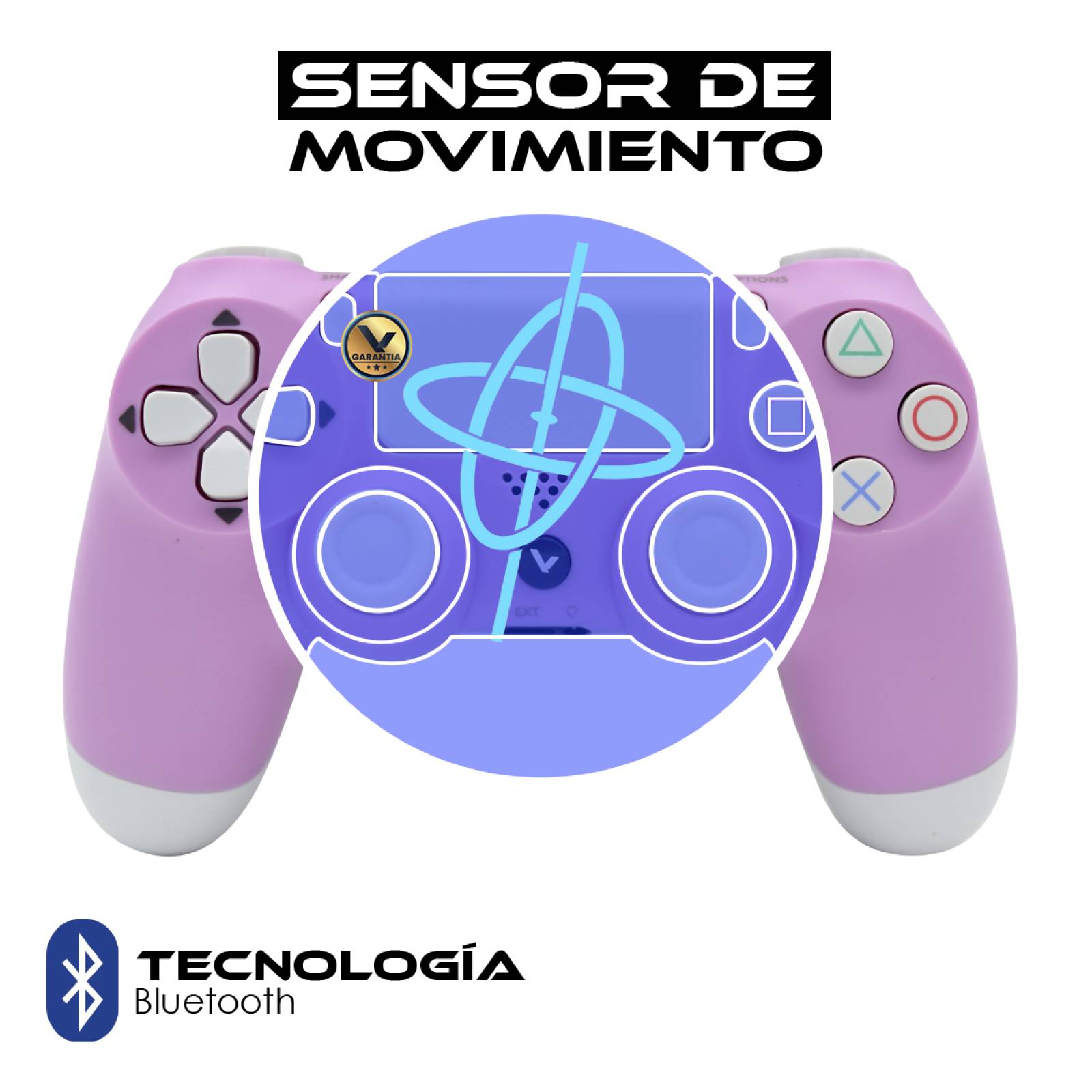 Control Inalambrico Recargable Virtual Zone con Sensor Movimiento Vibración Compatible PS4 PC o Android