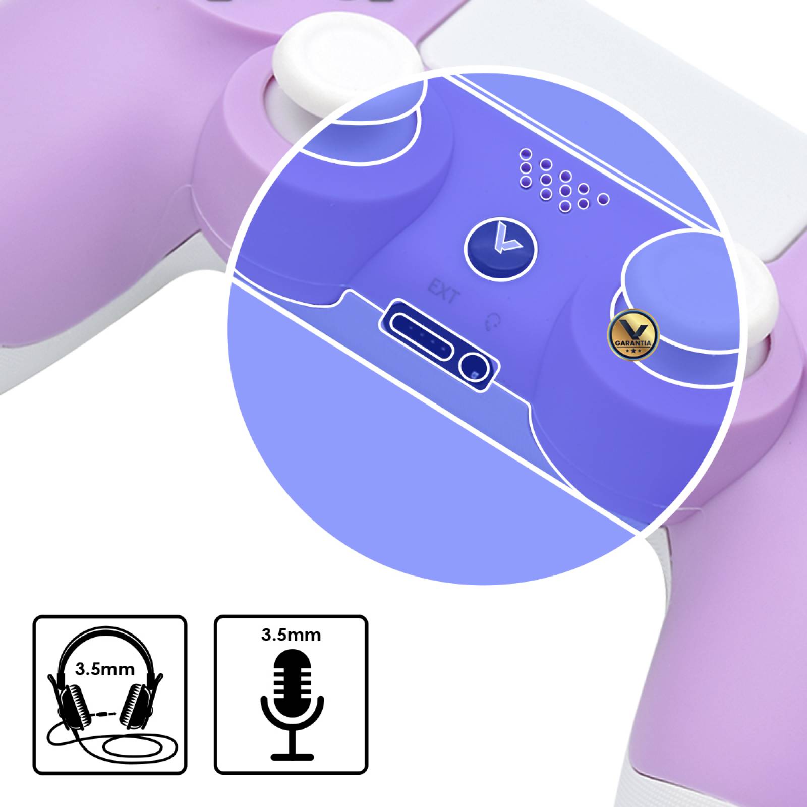 Control Inalambrico Recargable Virtual Zone con Sensor Movimiento Vibración Compatible PS4 PC o Android