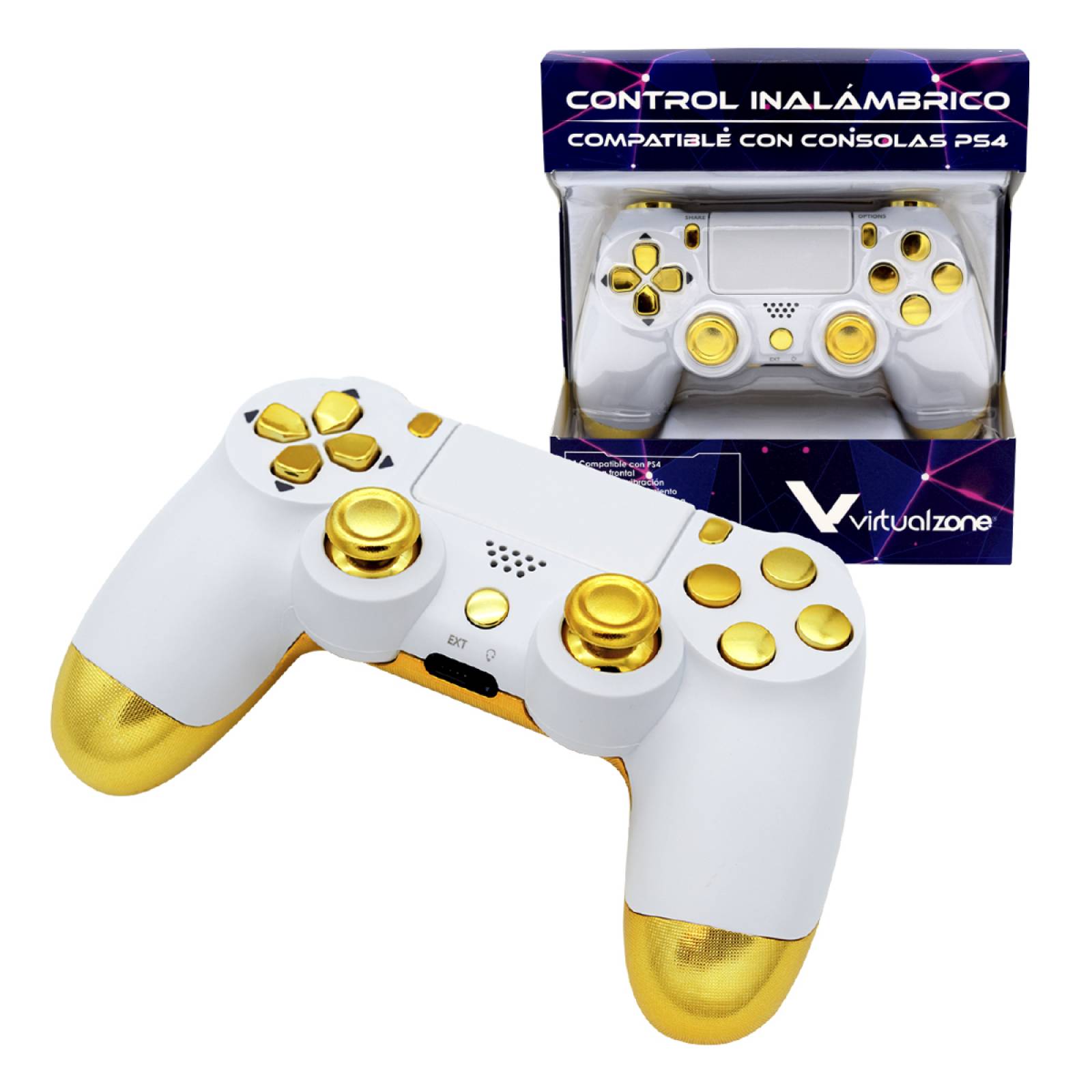 Control Inalambrico Recargable Virtual Zone con Sensor Movimiento Vibración Compatible PS4 PC o Android