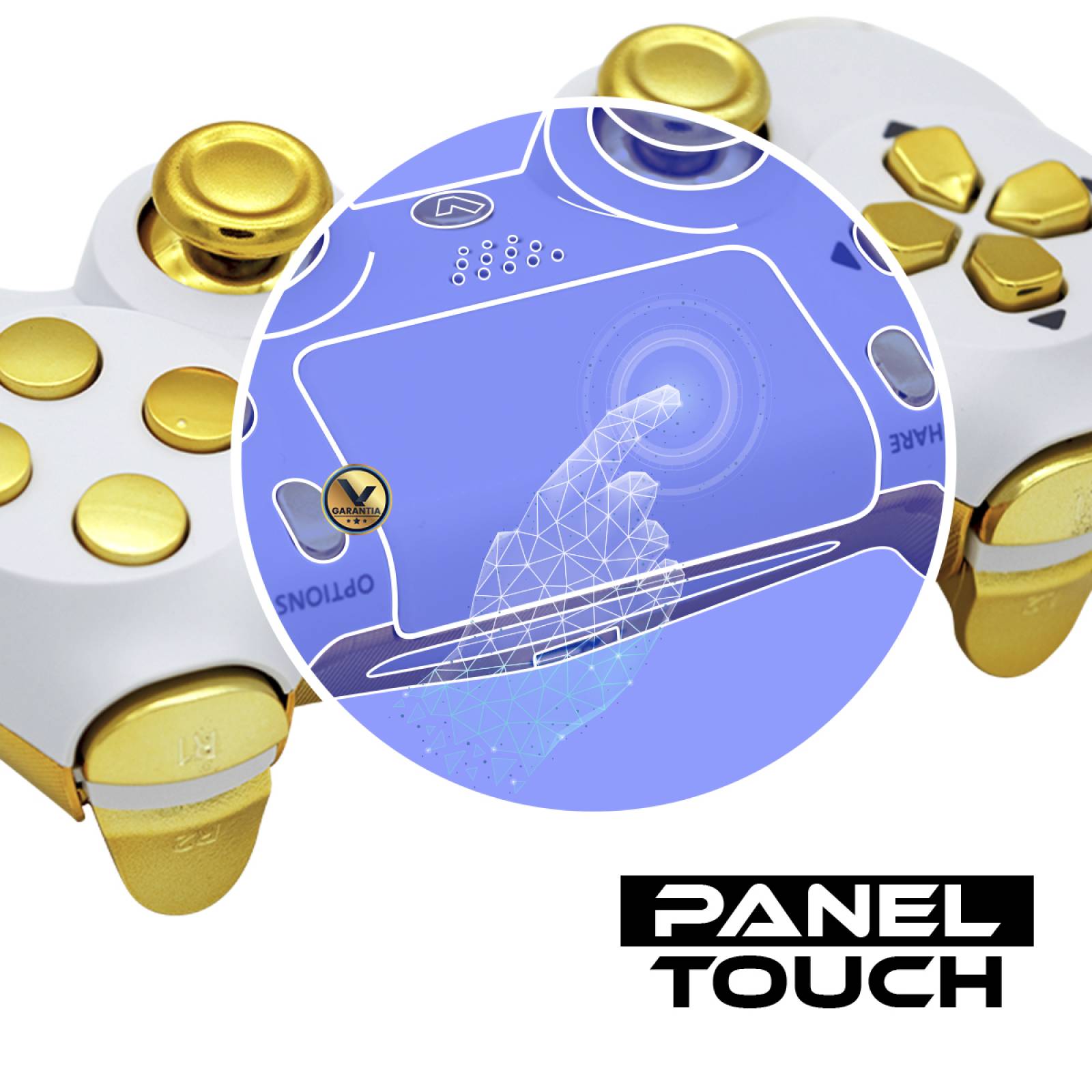Control Inalambrico Recargable Virtual Zone con Sensor Movimiento Vibración Compatible PS4 PC o Android