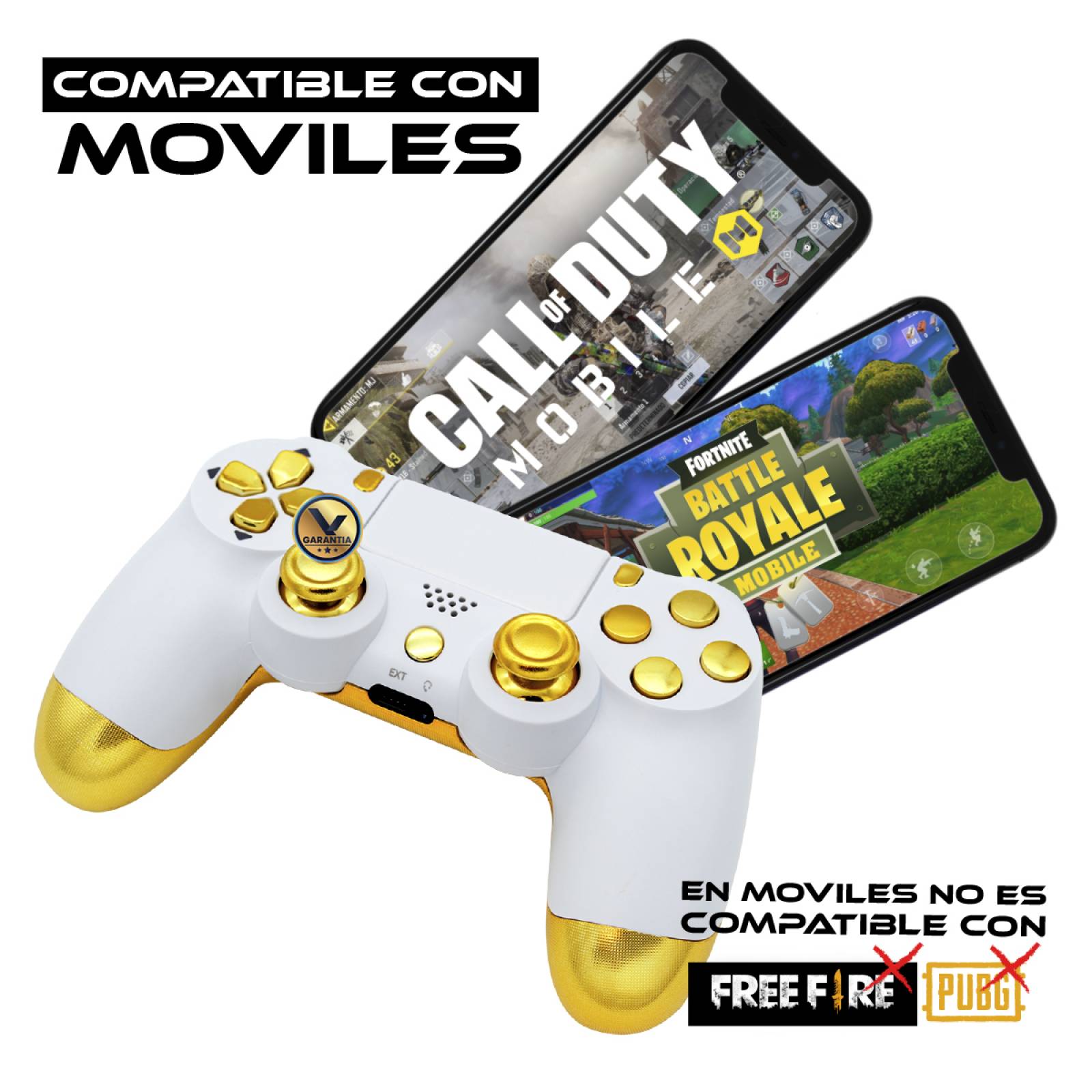 Control Inalambrico Recargable Virtual Zone con Sensor Movimiento Vibración Compatible PS4 PC o Android