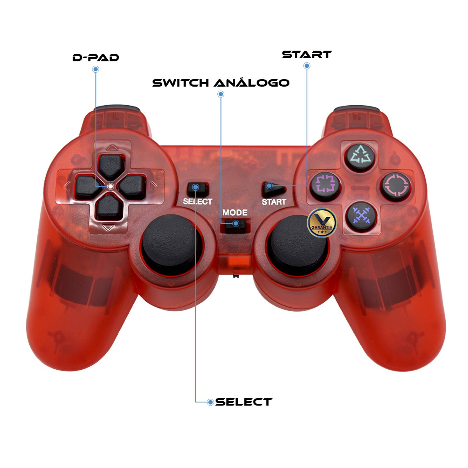 Control Inalambrico Virtual Zone Compatible con PS2/PS1