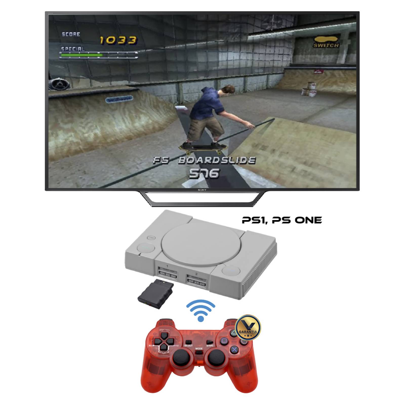 Control Inalambrico Virtual Zone Compatible con PS2/PS1