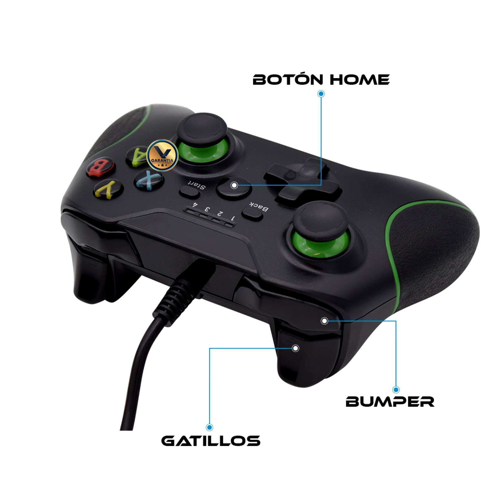 Control Alambrico Compatible con XBOX One XBOX Series X o PC