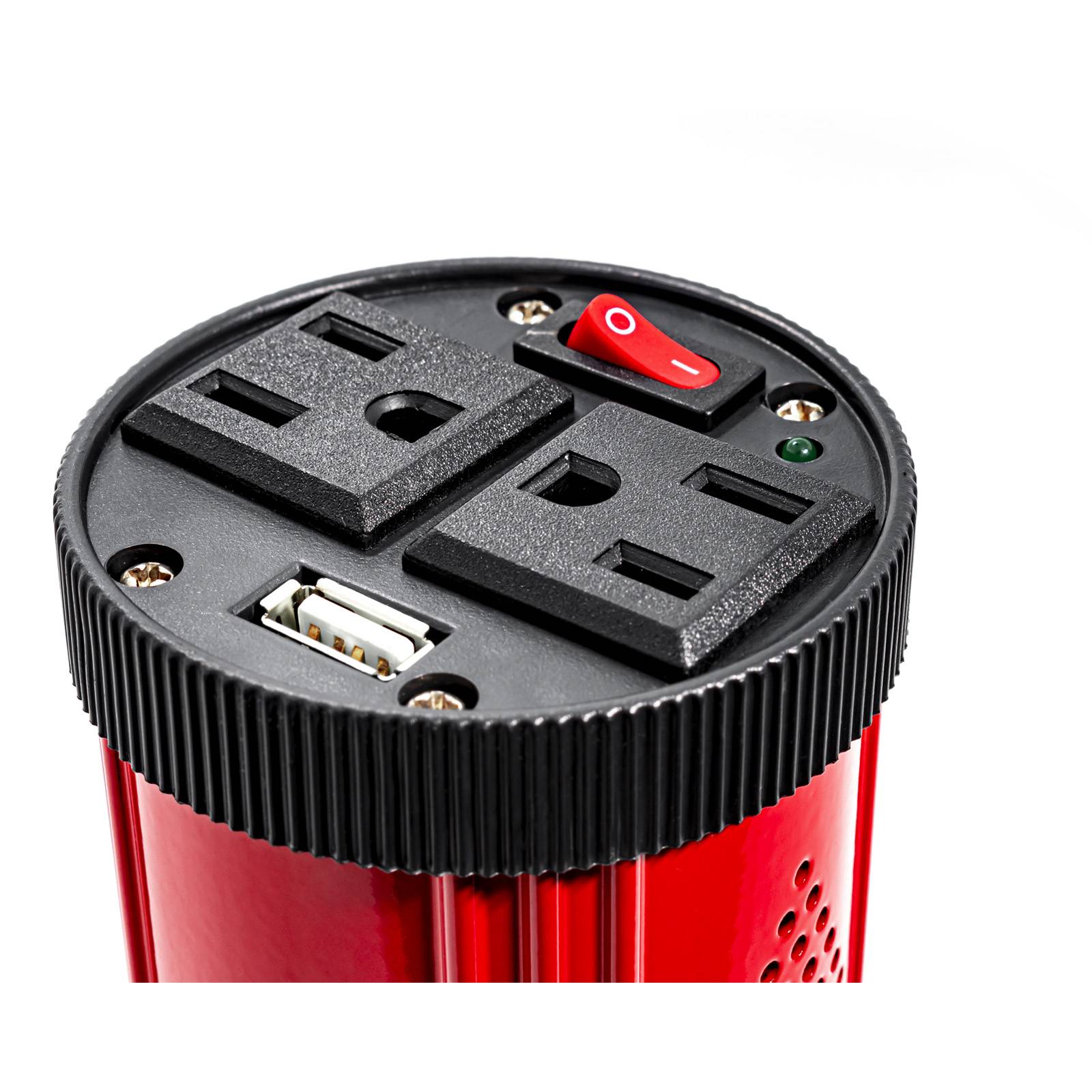 Inversor de corriente automotriz de 150 W (12 VCC A 110 VCA), para portavasos