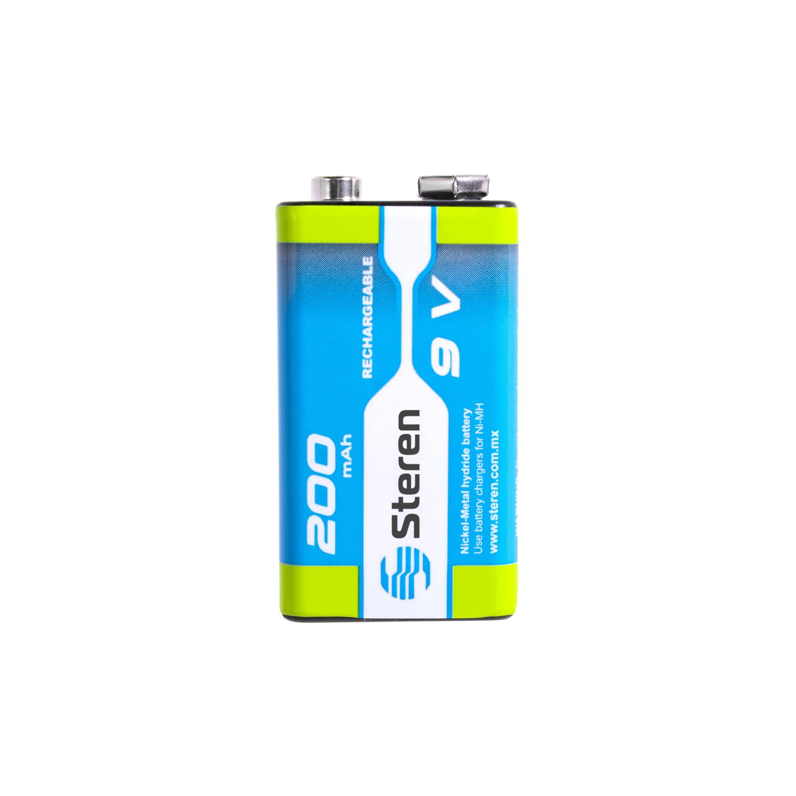 Pila recargable NiMH 9V (cuadrada) 200 mAh
