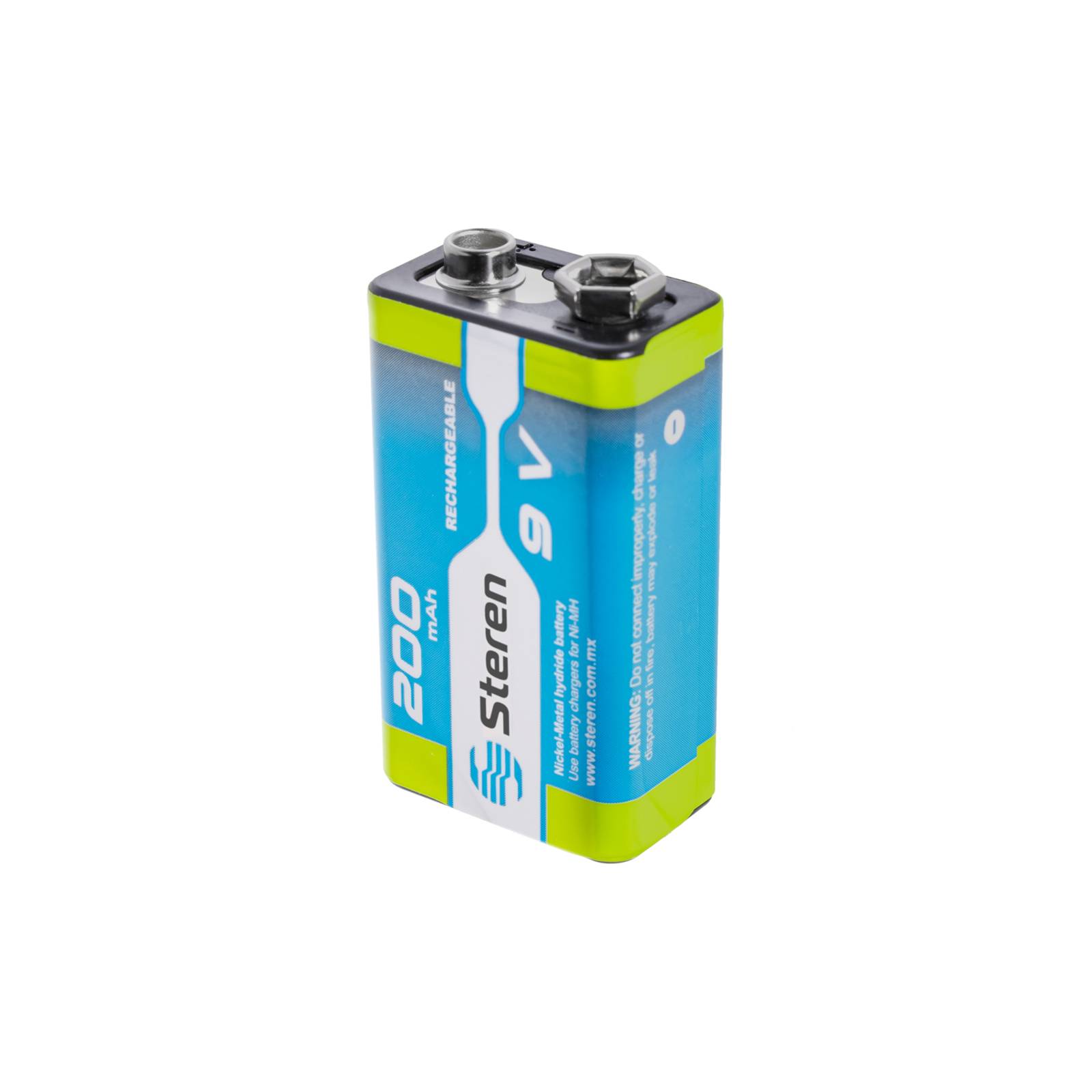 Pila recargable NiMH 9V (cuadrada) 200 mAh