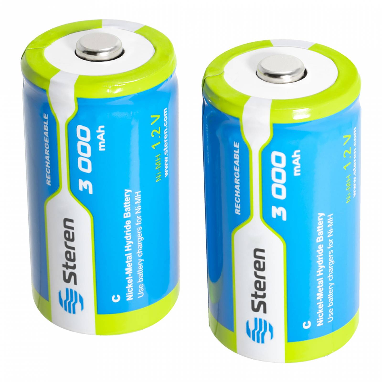 Pack de 2 pilas recargables C NiMH 3000 mAh