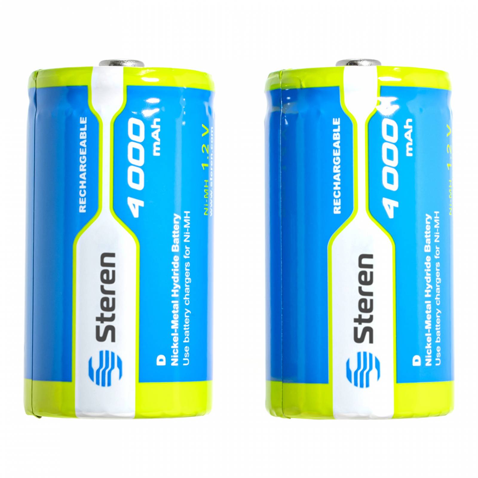 Pack de 2 pilas recargables D NiMH 4000 mAh