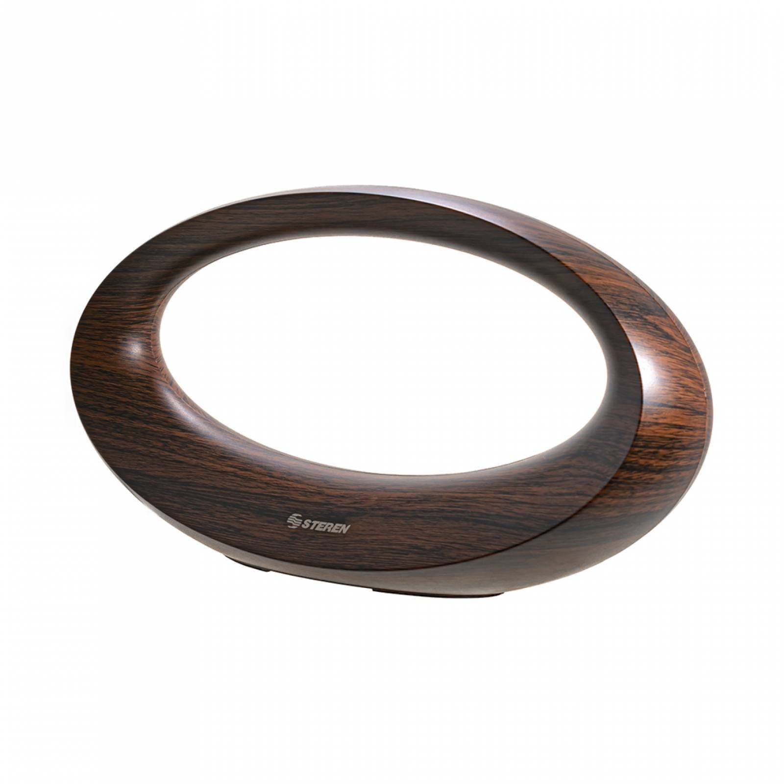 Antena Interior Elíptica Acabado En Madera