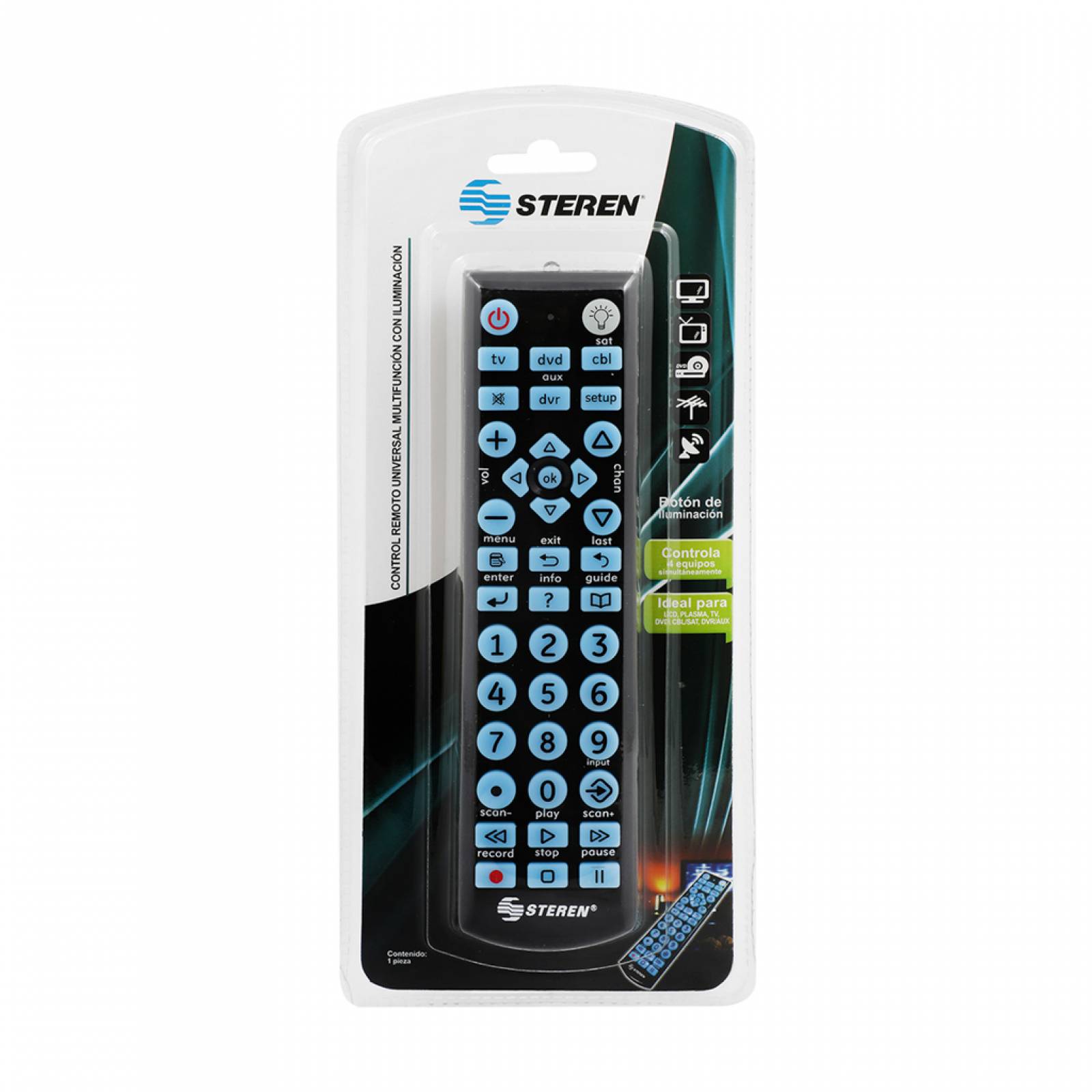 Control Remoto Universal Inteligente con luz