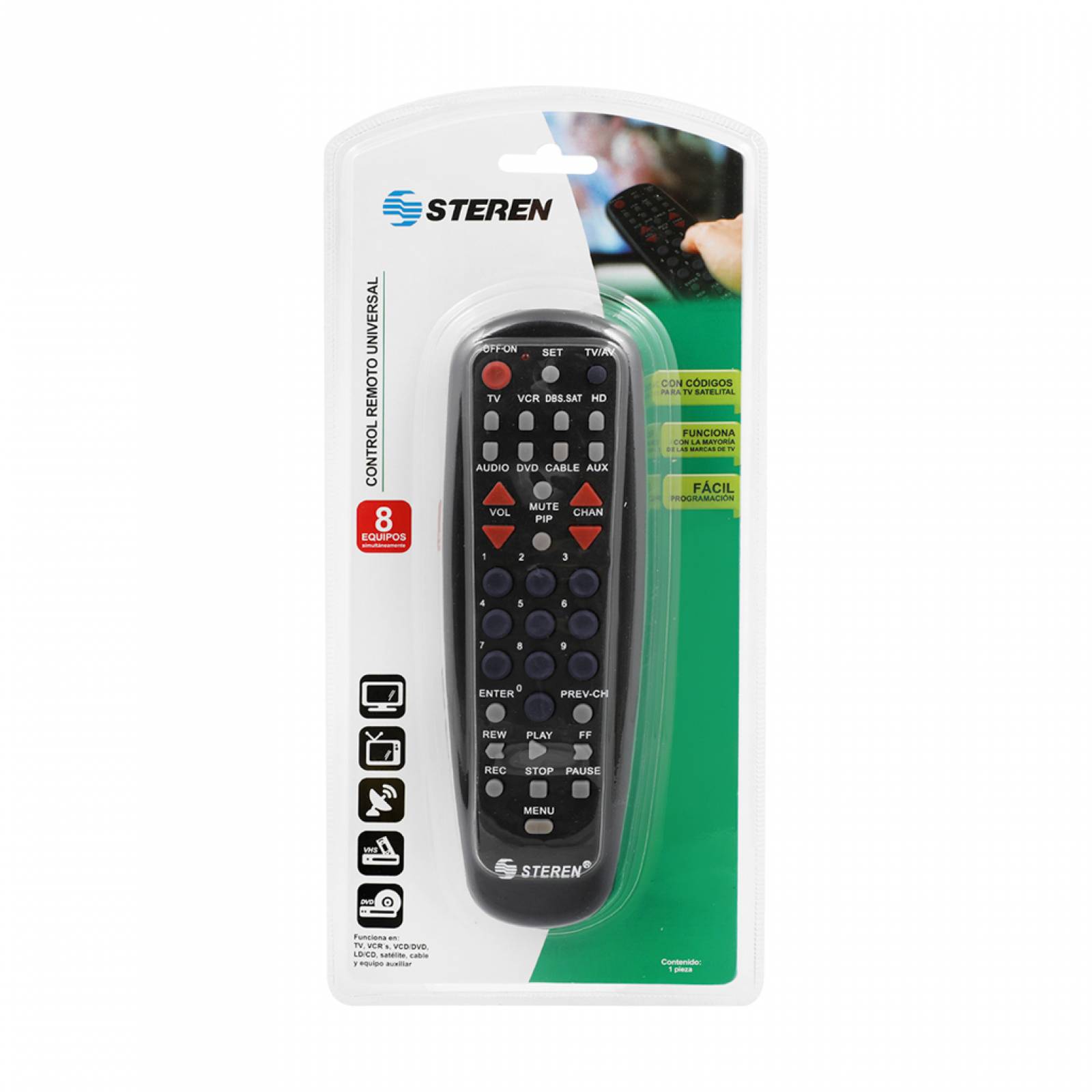 Control Remoto Universal  8 en 1