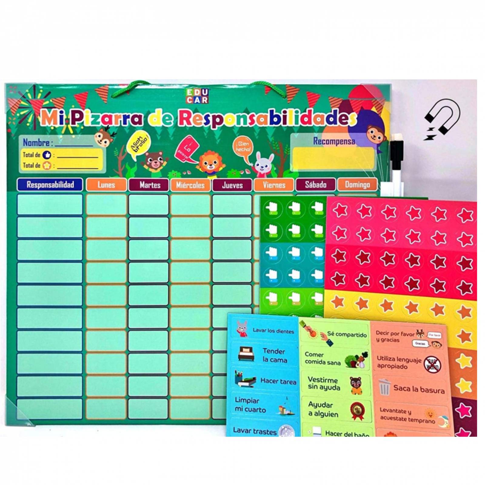 Tablero de Responsabilidades y Actividades para Niños