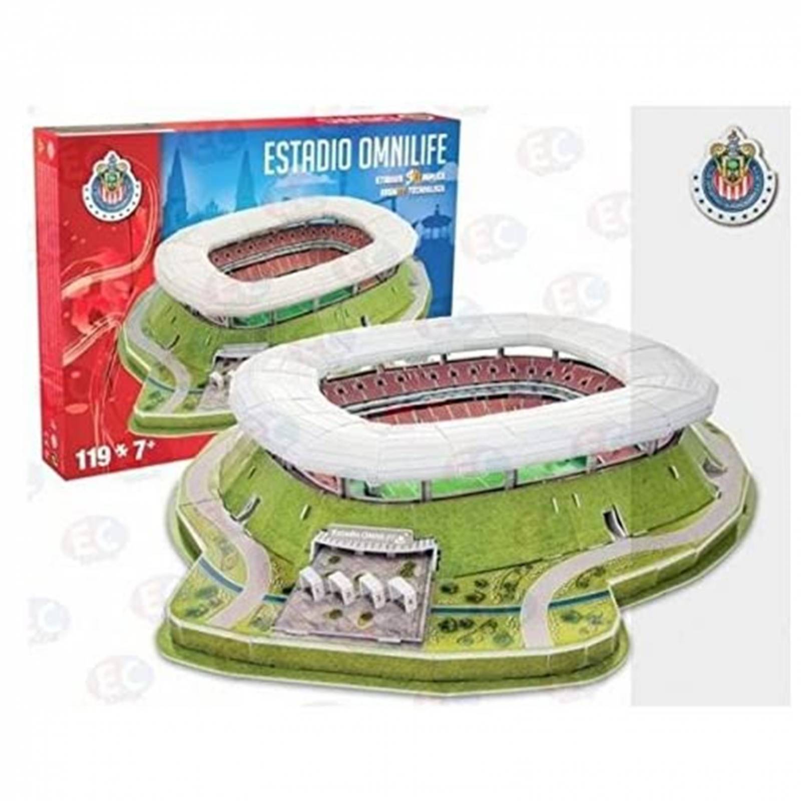 Nanostad - Estadio Omnilife, Equipo Chivas. Rompecabezas 3D