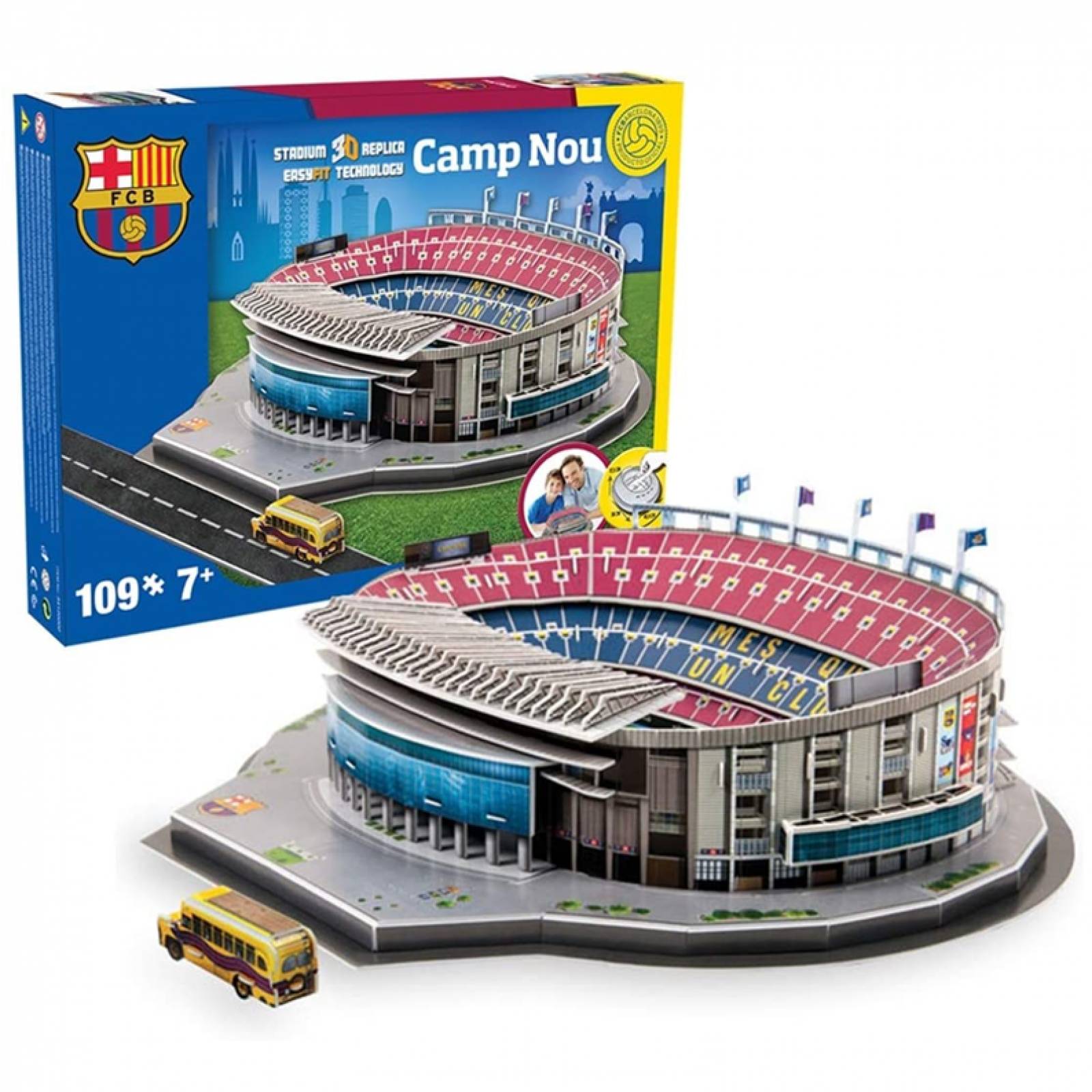 Nanostad - Estadio Camp Nou, Equipo Barcelona. Rompecabezas 3D