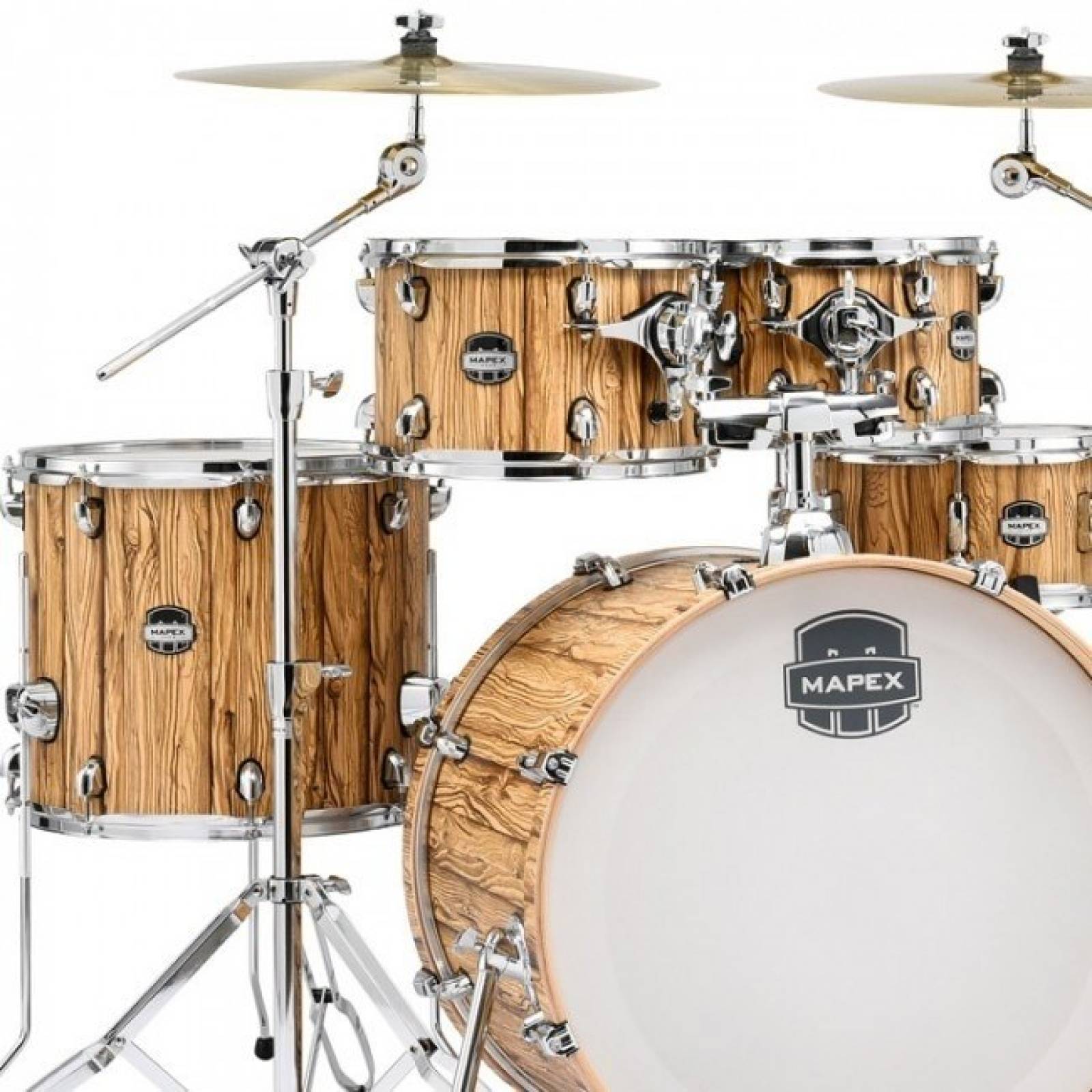 Batería Acustica Mapex Mars 6 Pz Hardware Color Cromo !!