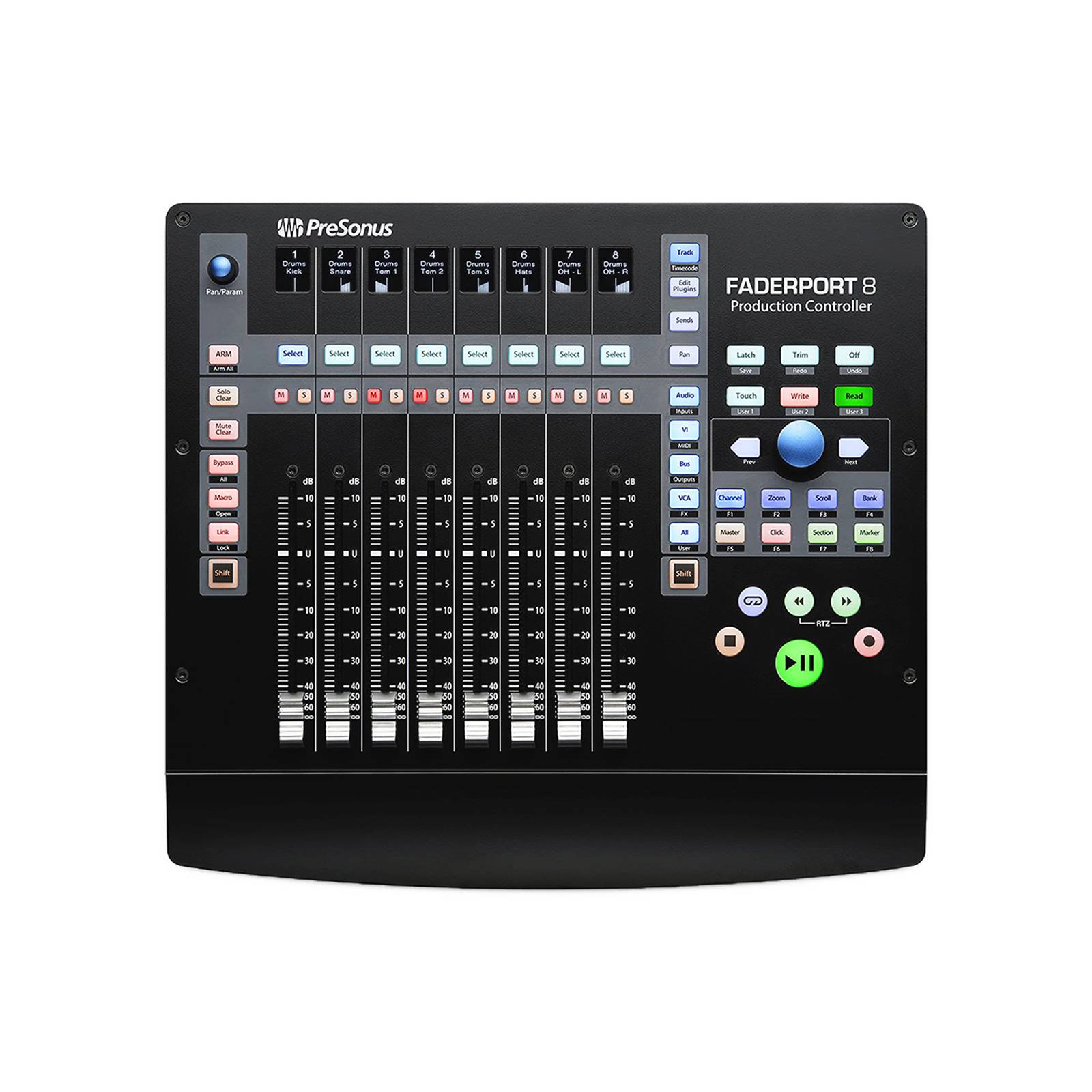 Controlador de DAW y producción 8 canales con faders motorizados FADERPORT 8 Presonus