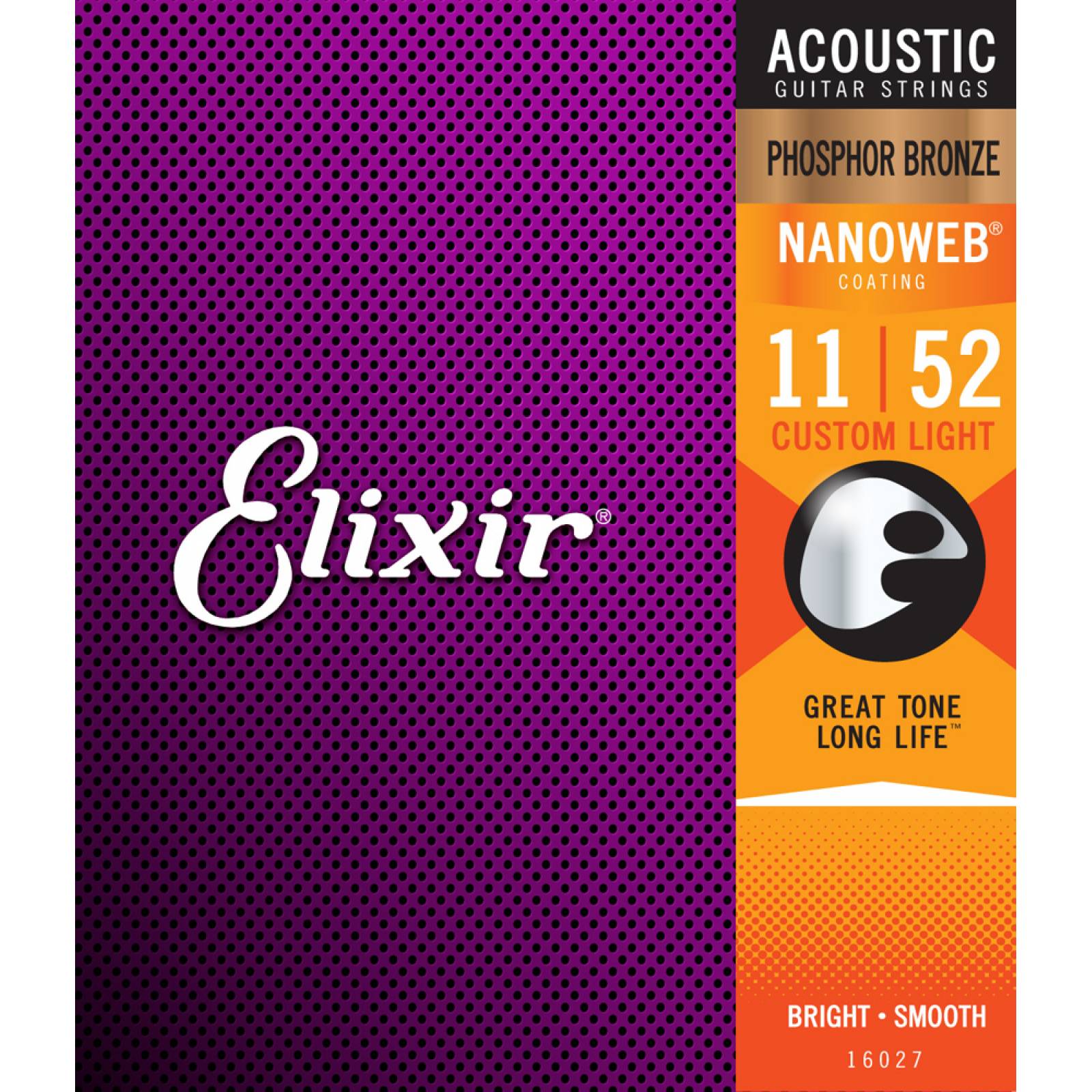 Cuerdas Elixir 16027 Phosphore Bronze Calibre 011 052
