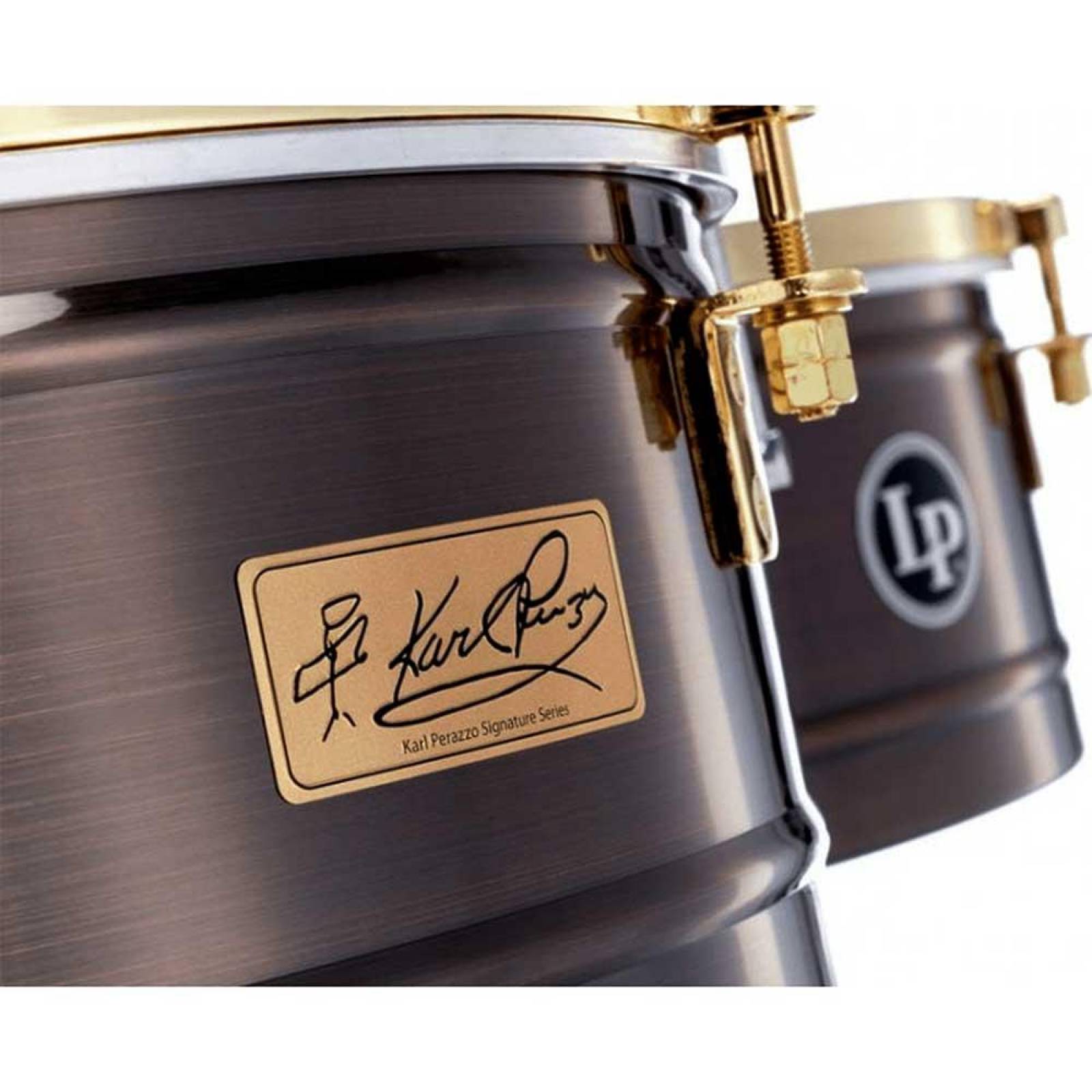 Timbales 14-15 Karl Perazzo Antique Bronze LP257-KP LATIN PERCUSSION 