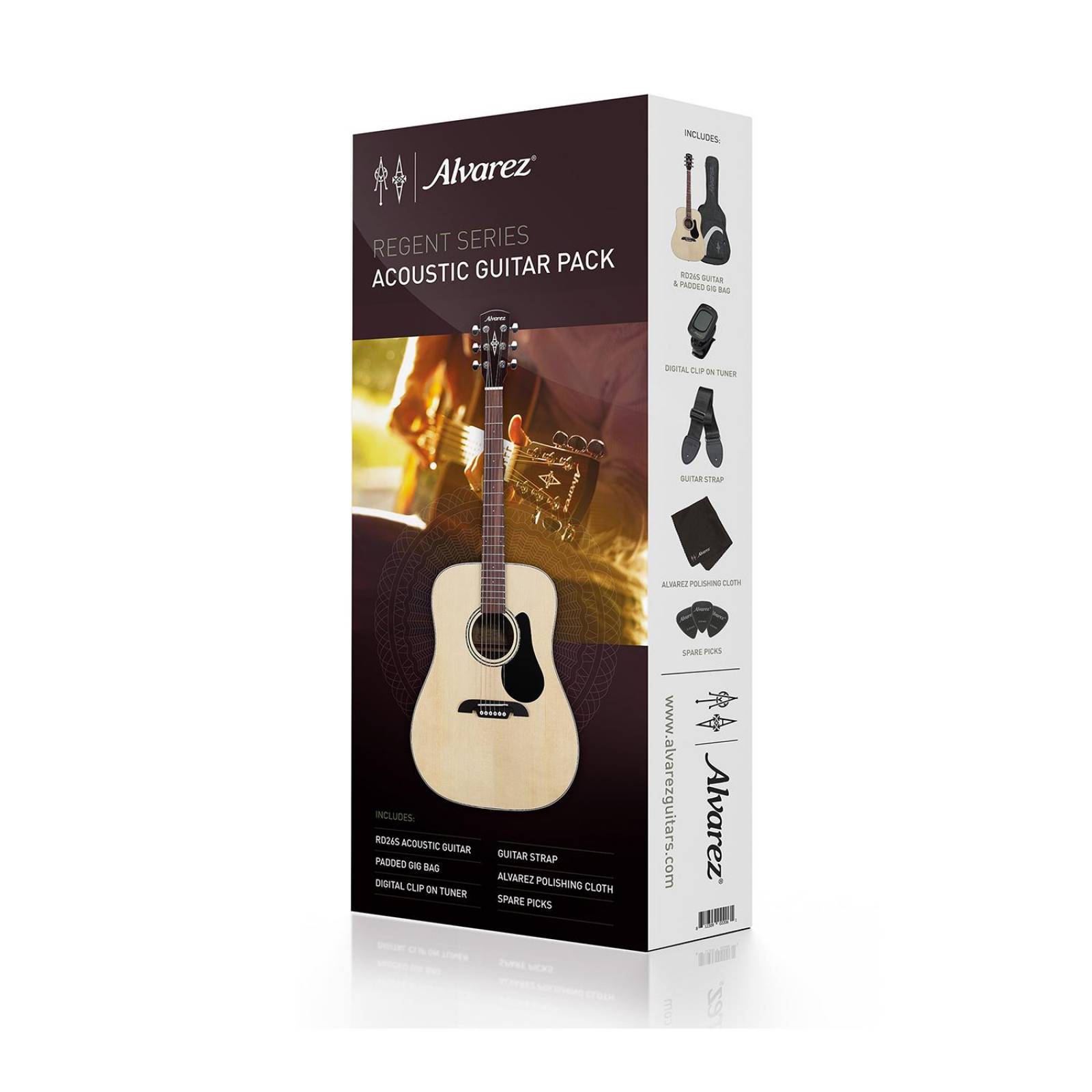 Paquete de Guitarra Acústica Dreadnought RD26S-AGP-EXP ALVAREZ. 