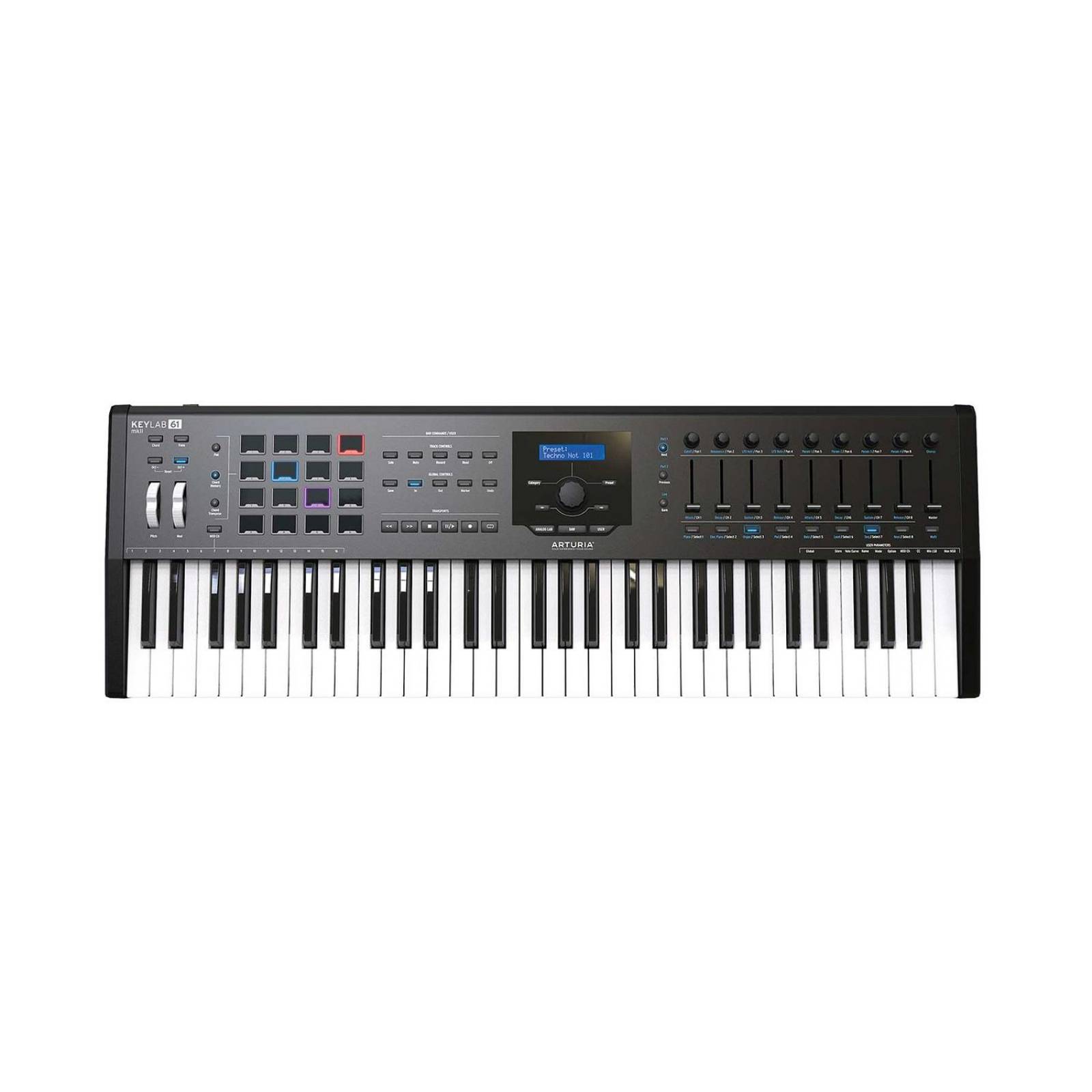 Controlador midi KEYLAB MK2 61 BLACK ARTURIA 