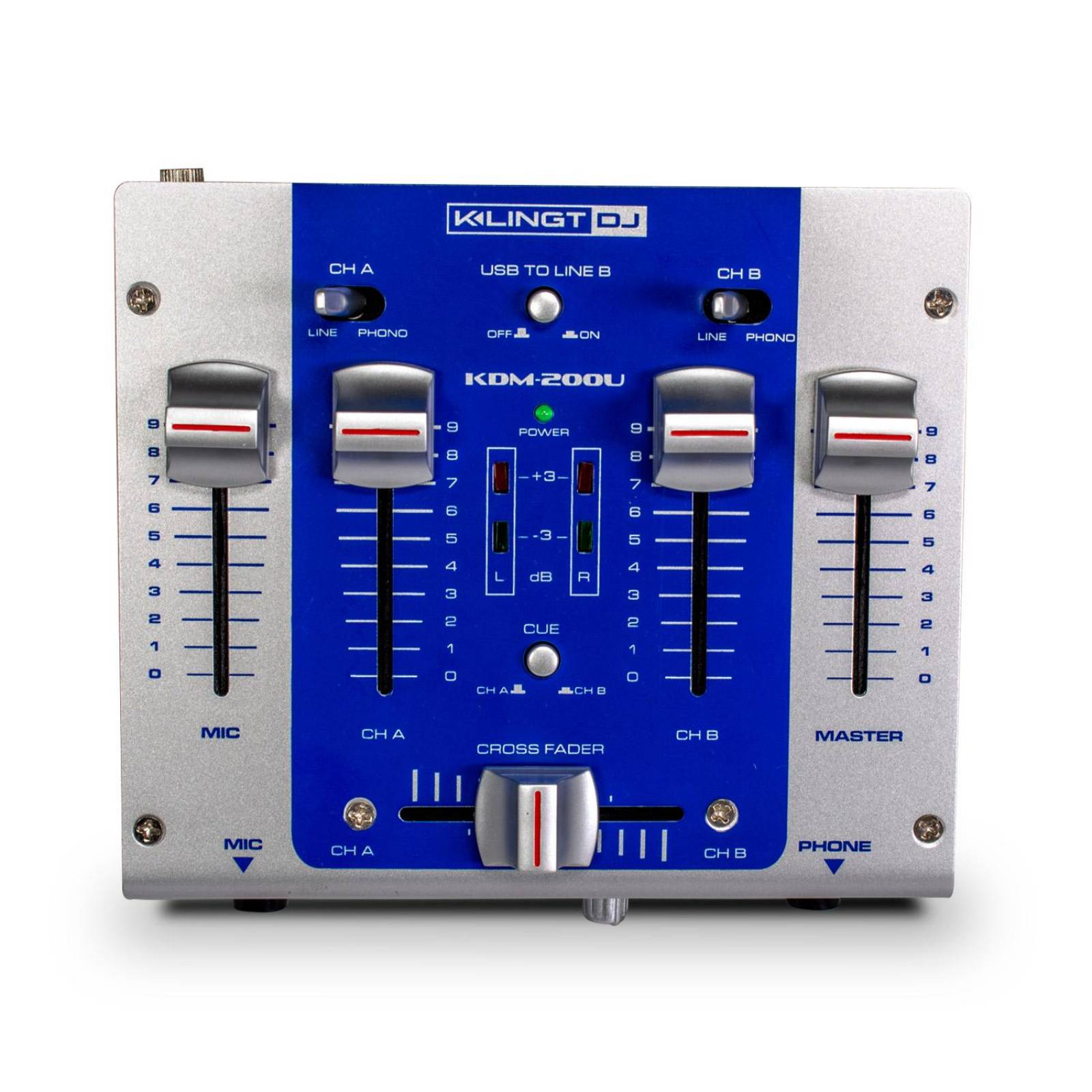 Mezcladora para Dj 2 Canales USB KDM-200U KLINGT 
