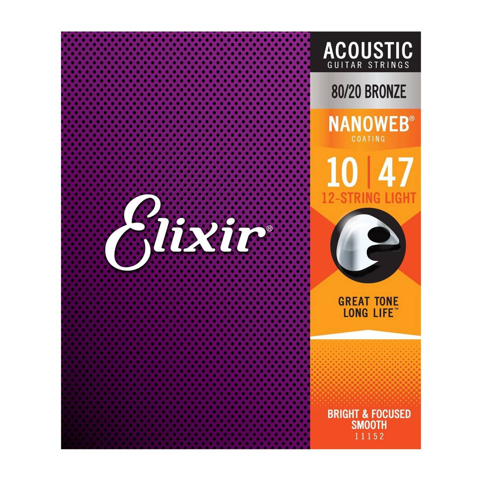 Juego de 12 Cuerdas para Guitarra Acústica 11152 ELIXIR 