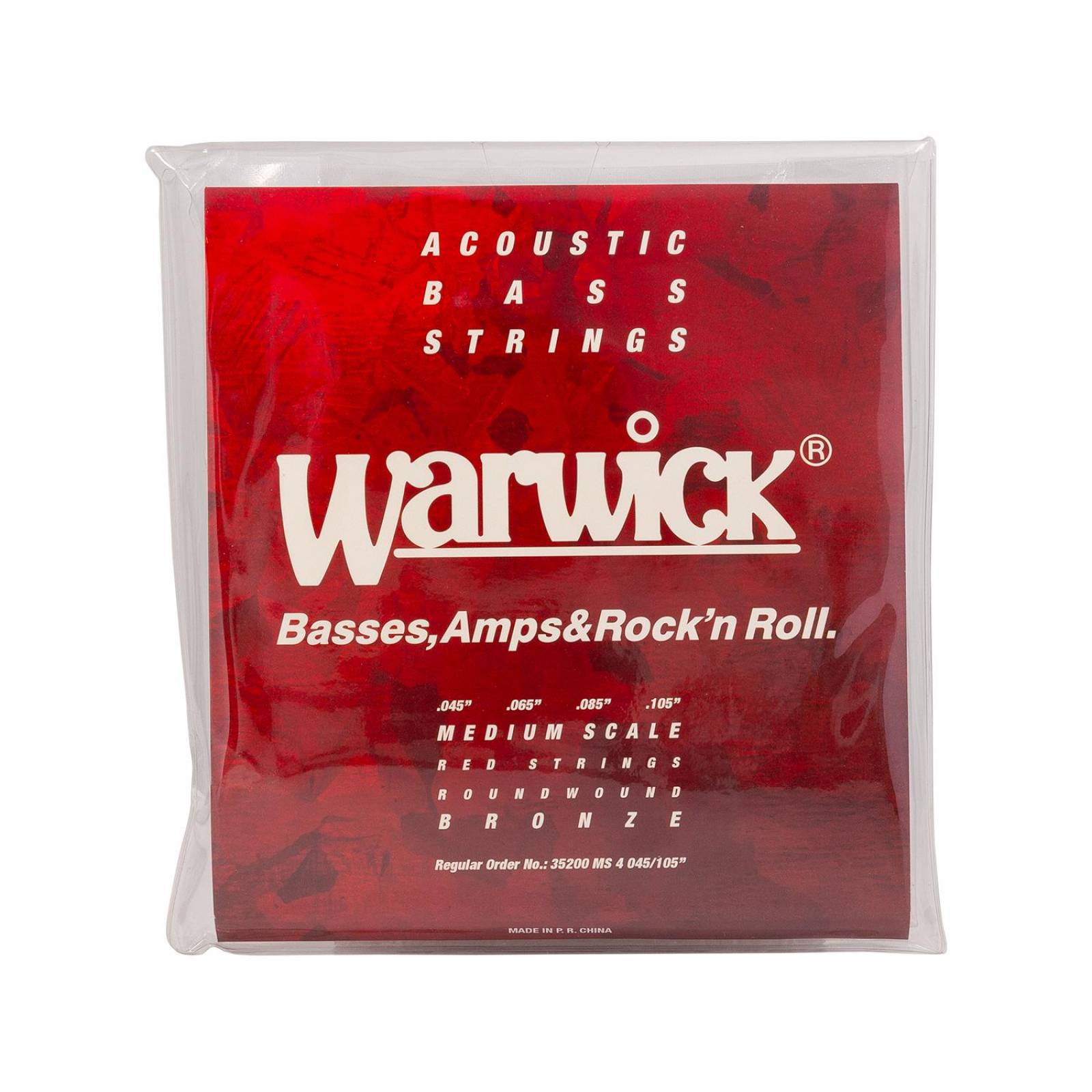 Set de 4 Cuerdas para Bajo Acústico 35200 MS 4 045-105 WARWICK 