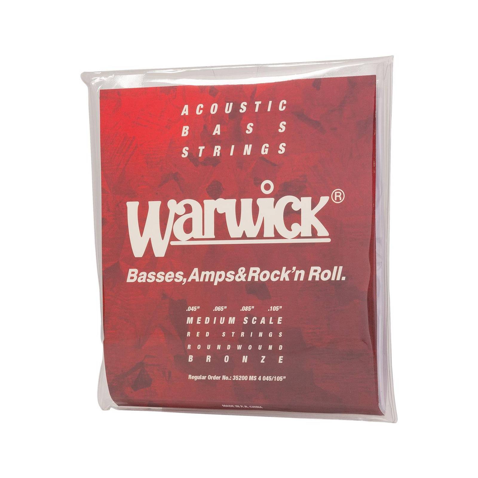 Set de 4 Cuerdas para Bajo Acústico 35200 MS 4 045-105 WARWICK 