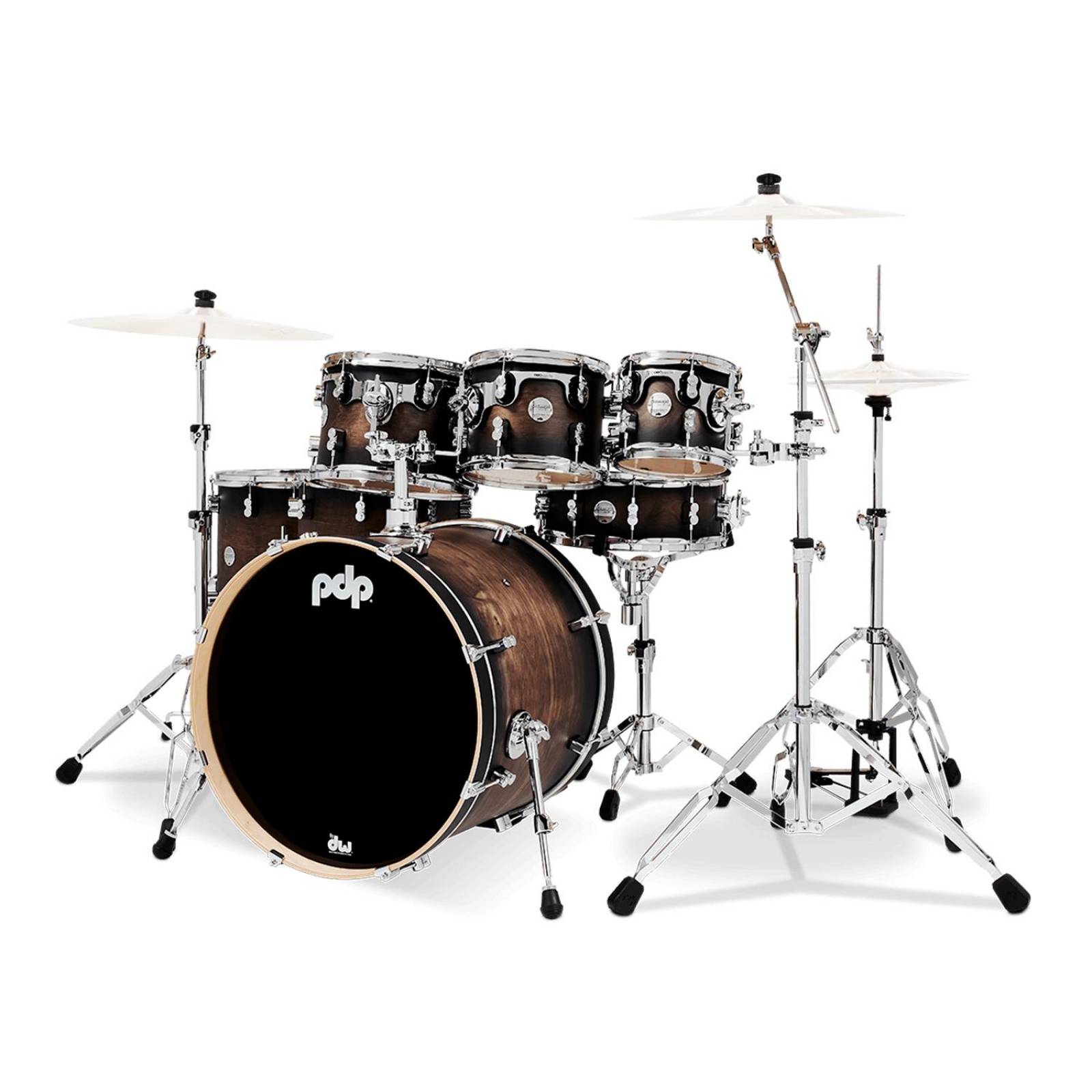 Batería Concept Maple Lacquer 7 Piezas C/hardware PDCM2217WH-SBC PACIFIC DRUMS 