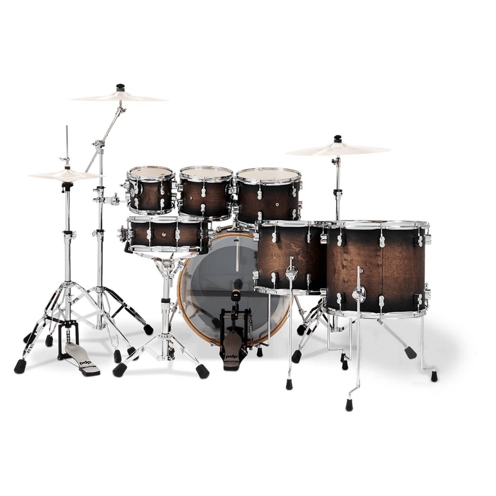Batería Concept Maple Lacquer 7 Piezas C/hardware PDCM2217WH-SBC PACIFIC DRUMS 