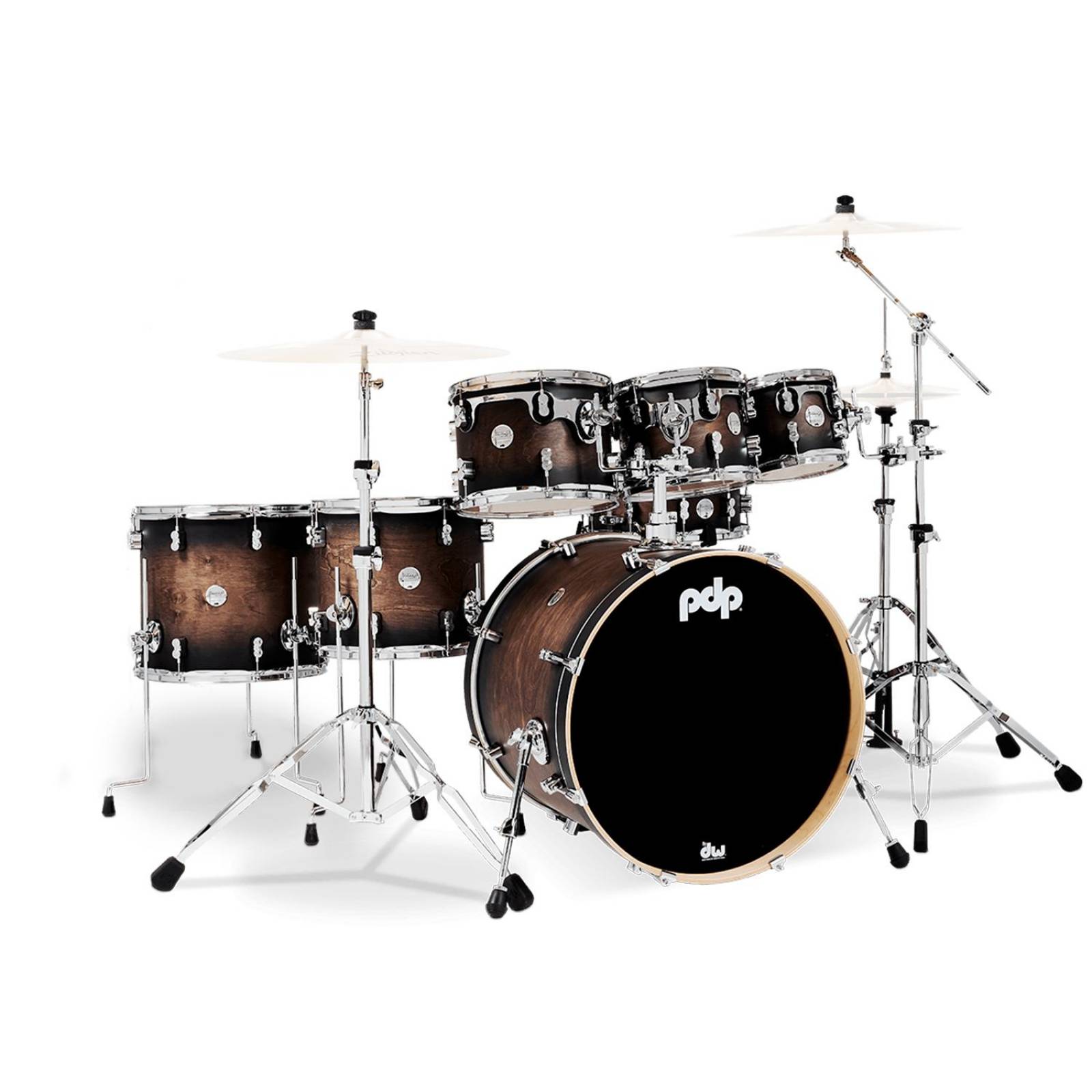 Batería Concept Maple Lacquer 7 Piezas C/hardware PDCM2217WH-SBC PACIFIC DRUMS 