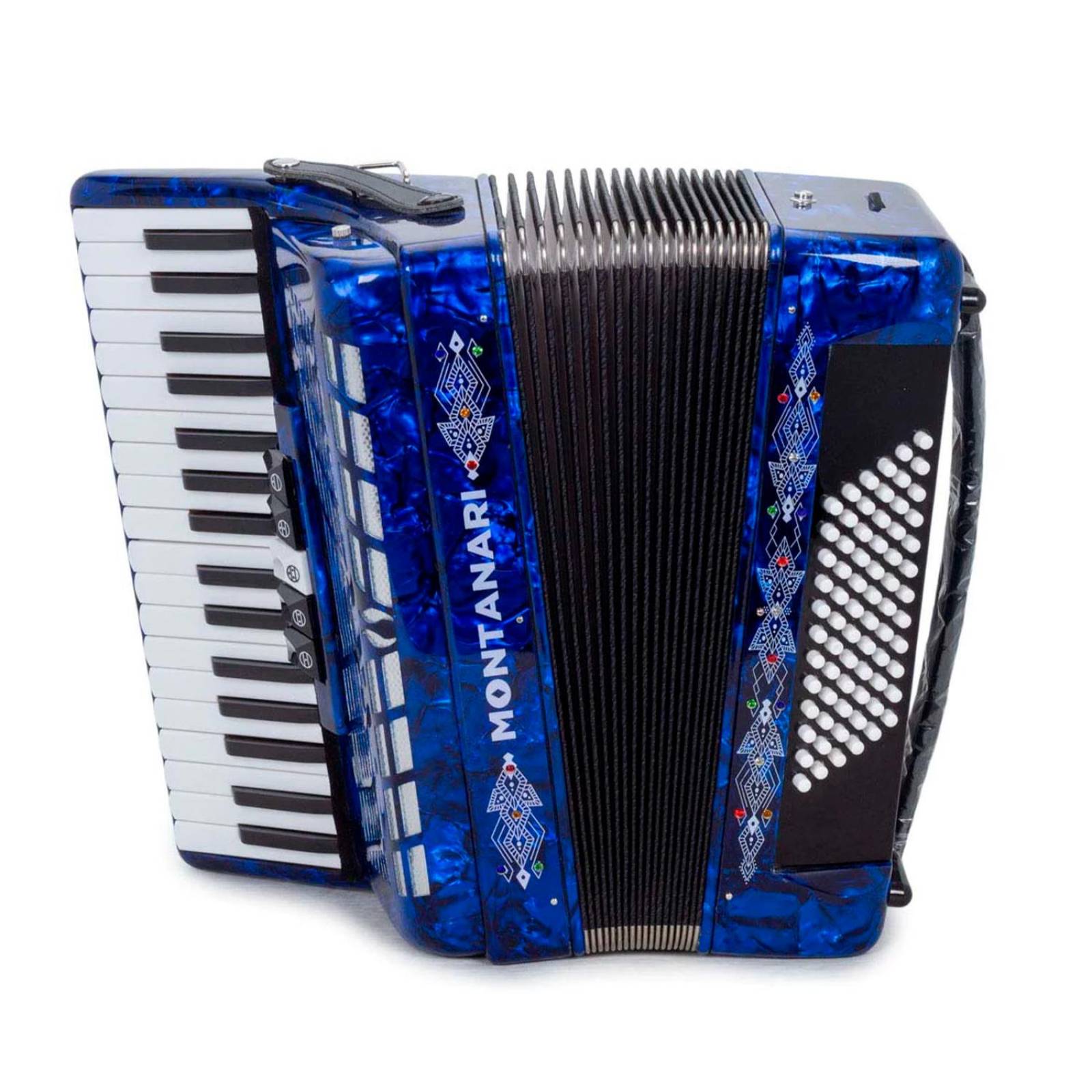 Acordeón de 34 Teclas con 5 Registros MONT PIANO 5SW BL MONTANARI 