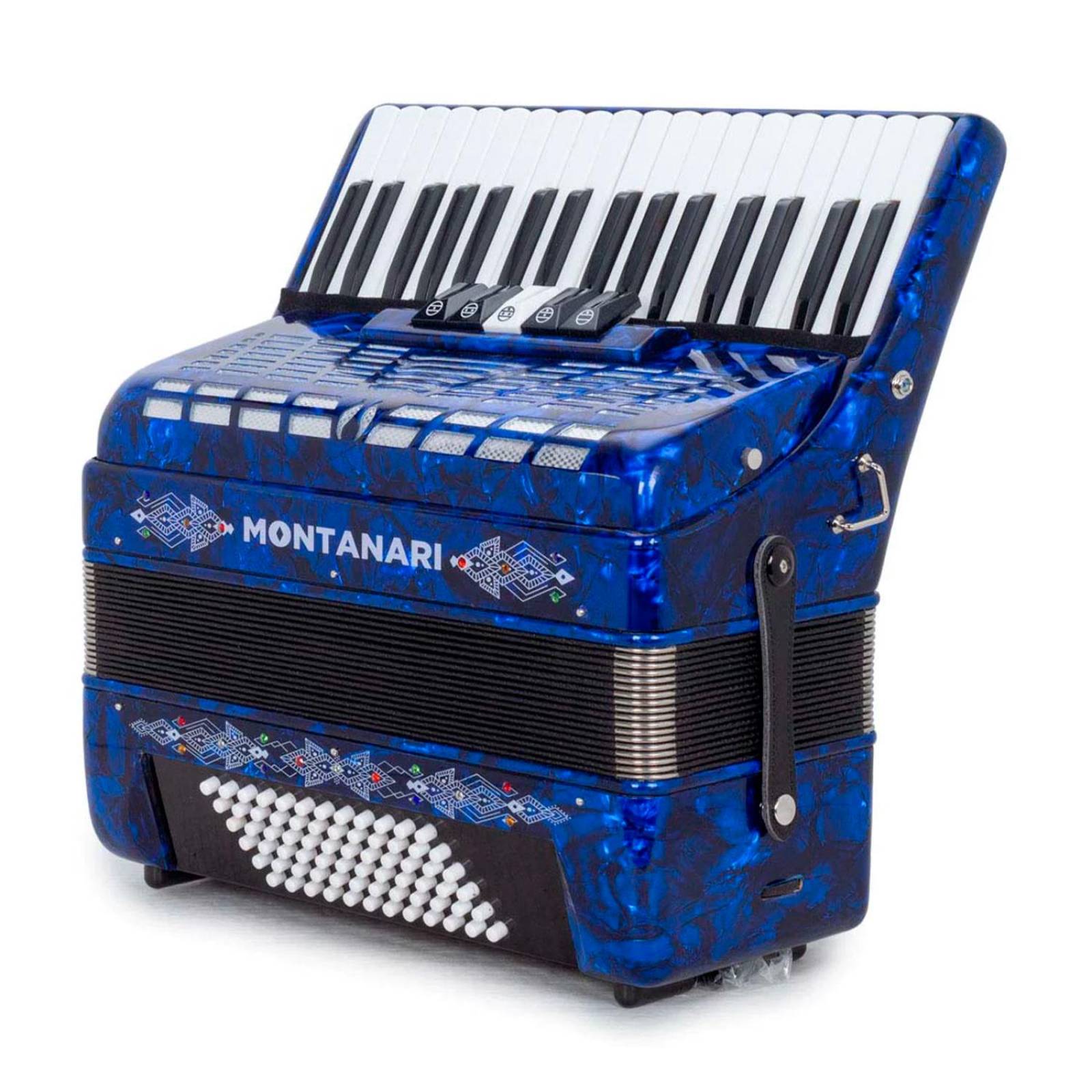 Acordeón de 34 Teclas con 5 Registros MONT PIANO 5SW BL MONTANARI 