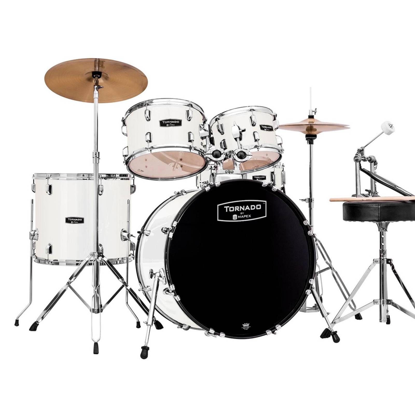 Batería Acústica Tornado White Thin Grain TND5254TCFH MAPEX 