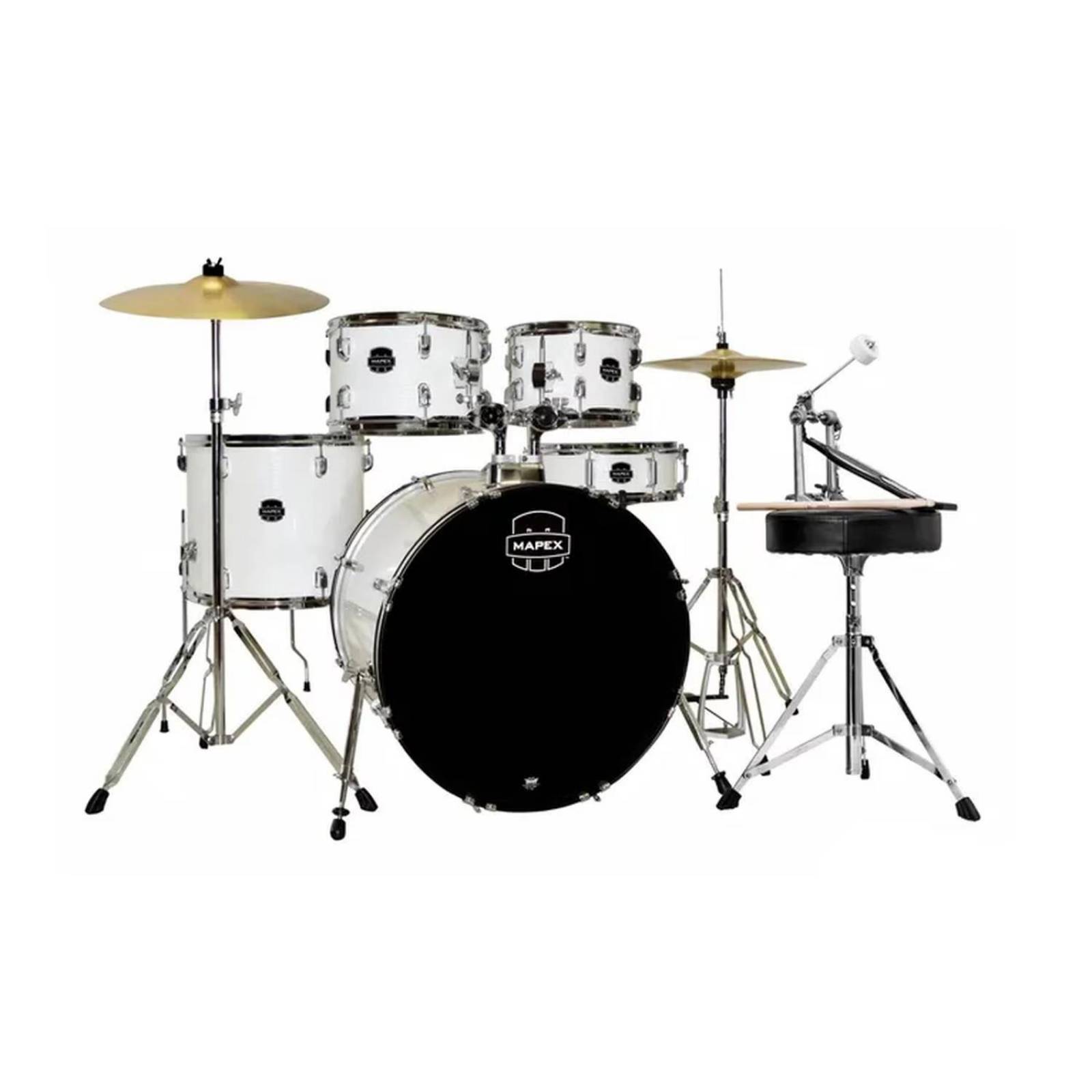 Batería Acústica Tornado White Thin Grain TND5254TCFH MAPEX 