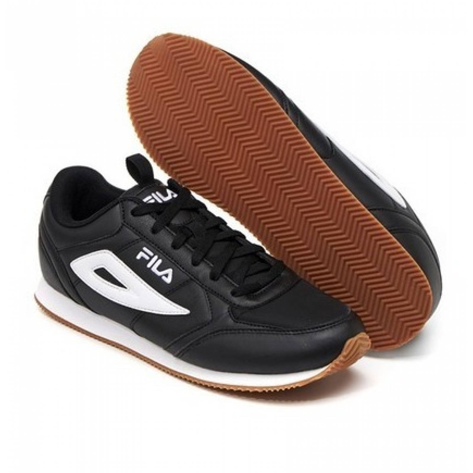 Zapatos fila discount hombre negro plata