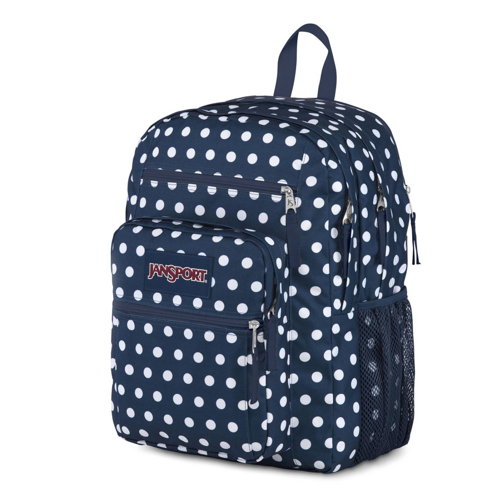 Mochila Jansport Big Student Dark Denim Polkadot Print  