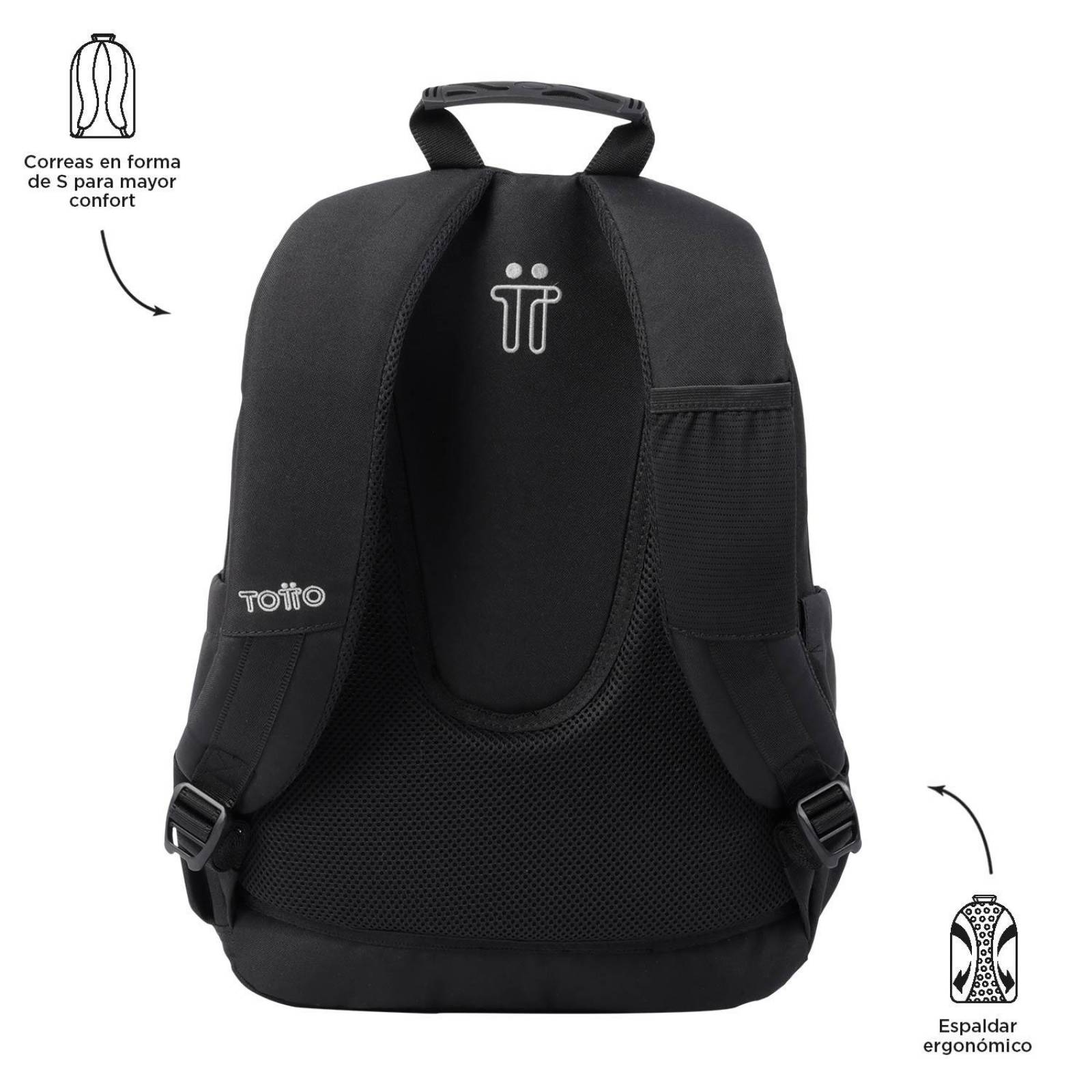 Mochila Totto Acuarela 22100-N01 Negro  