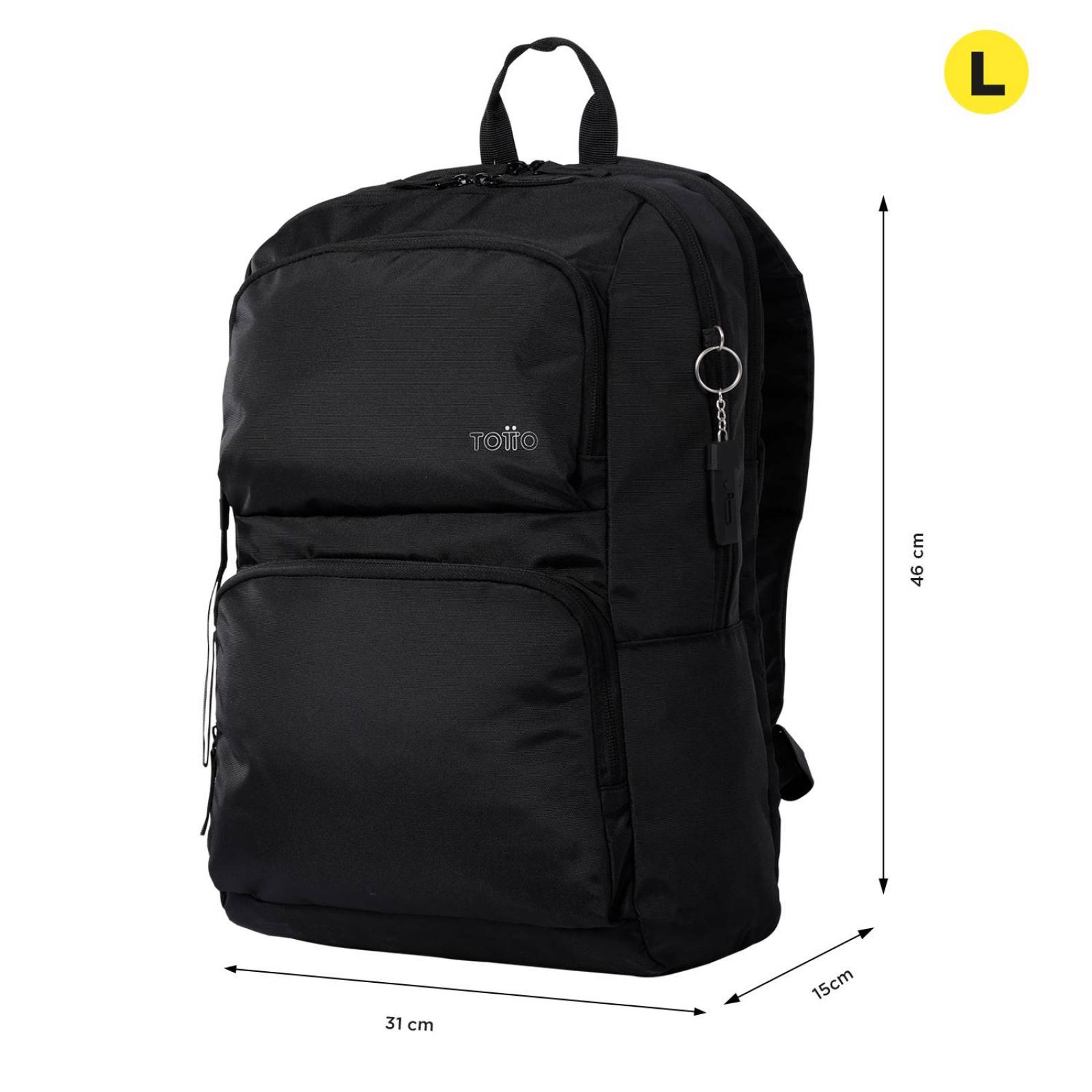 Mochila Totto Cloud 23200-N01 Negro  