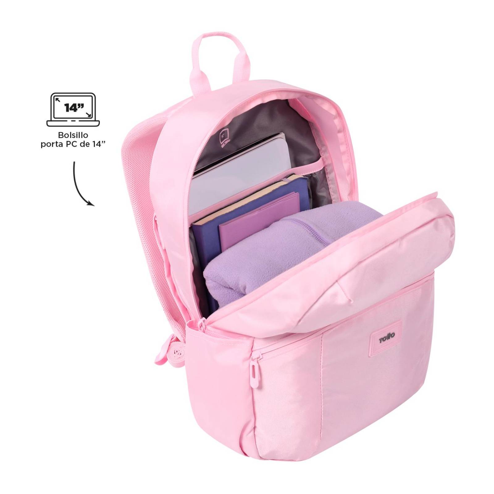 Mochila Totto Trik M 23200-P2X Rosa