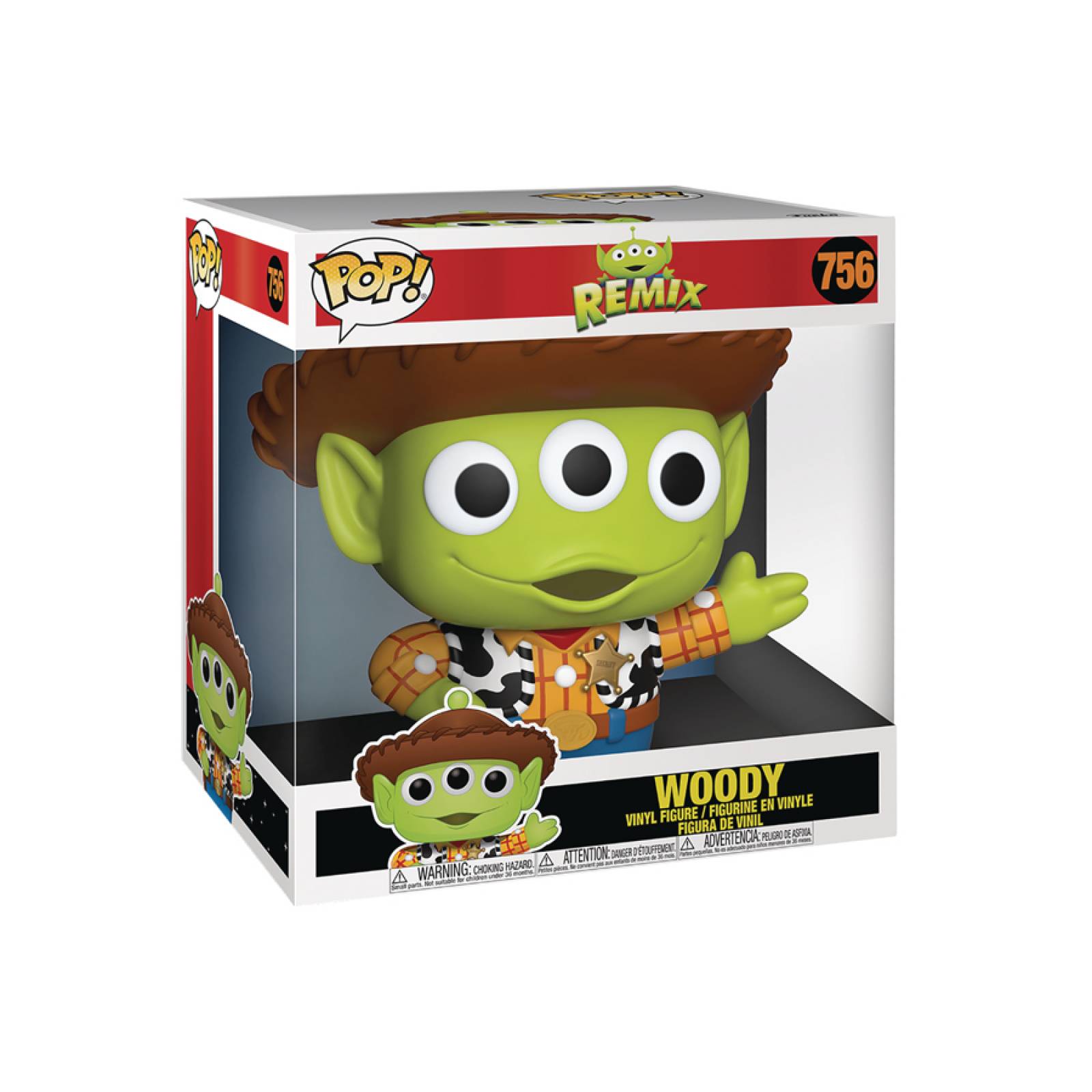 Funko Pop Disney: Pixar- Alien Disfrazado Woody 10 Pulgadas