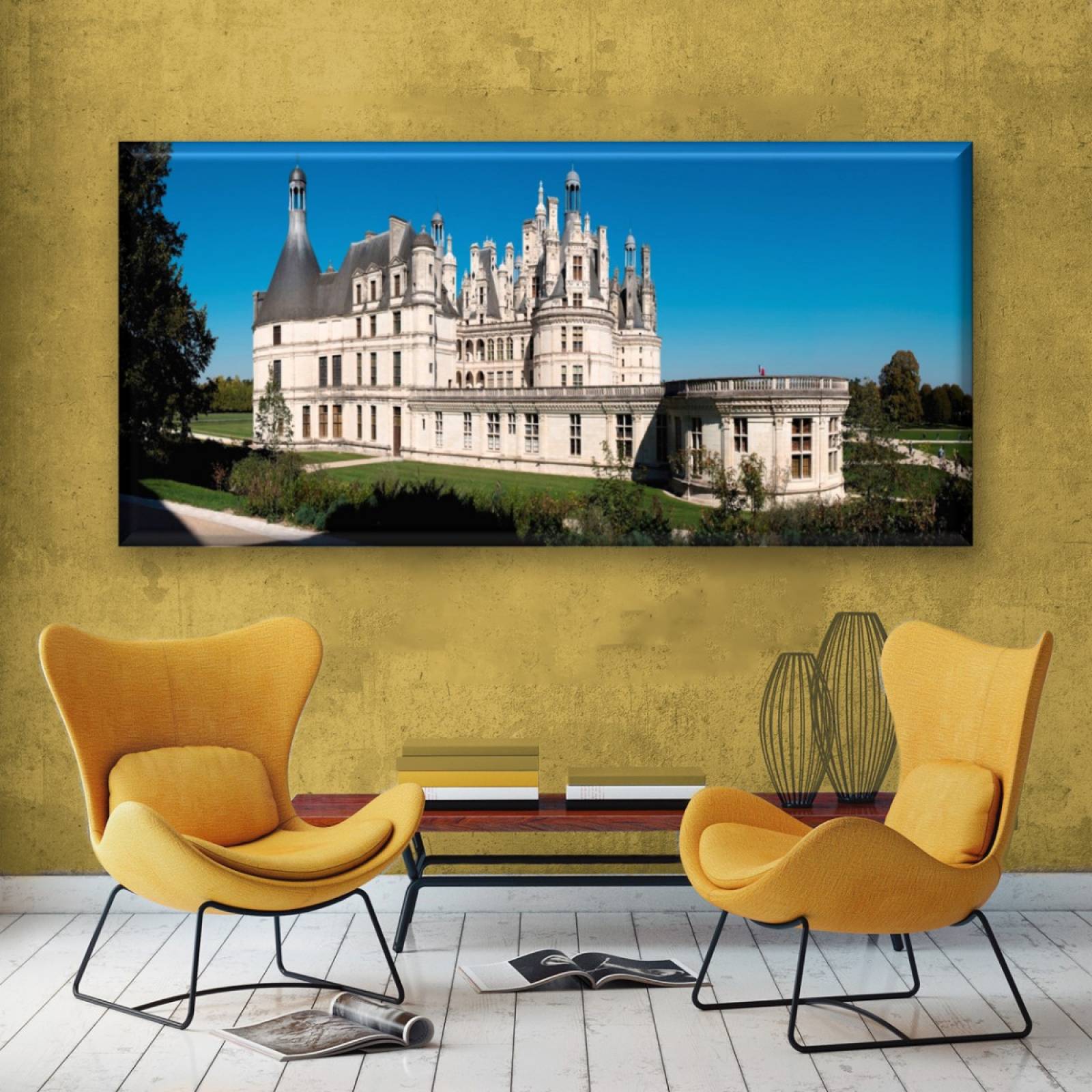 Cuadro Canva Decorativo Castillo Visto Detrás 50X100 cm