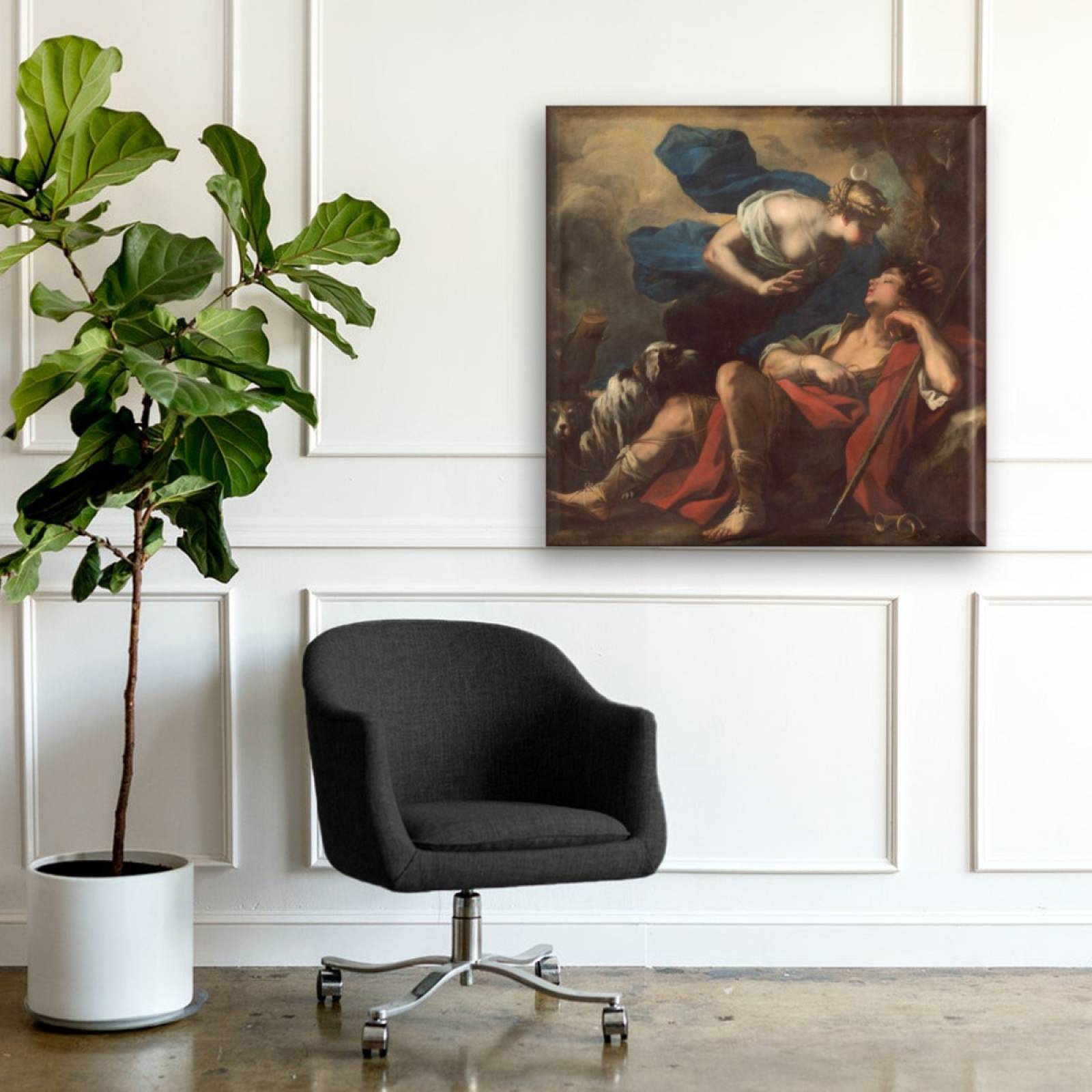 Cuadro Canva Diana And Endymion By Luca Giordano 80X80 cm