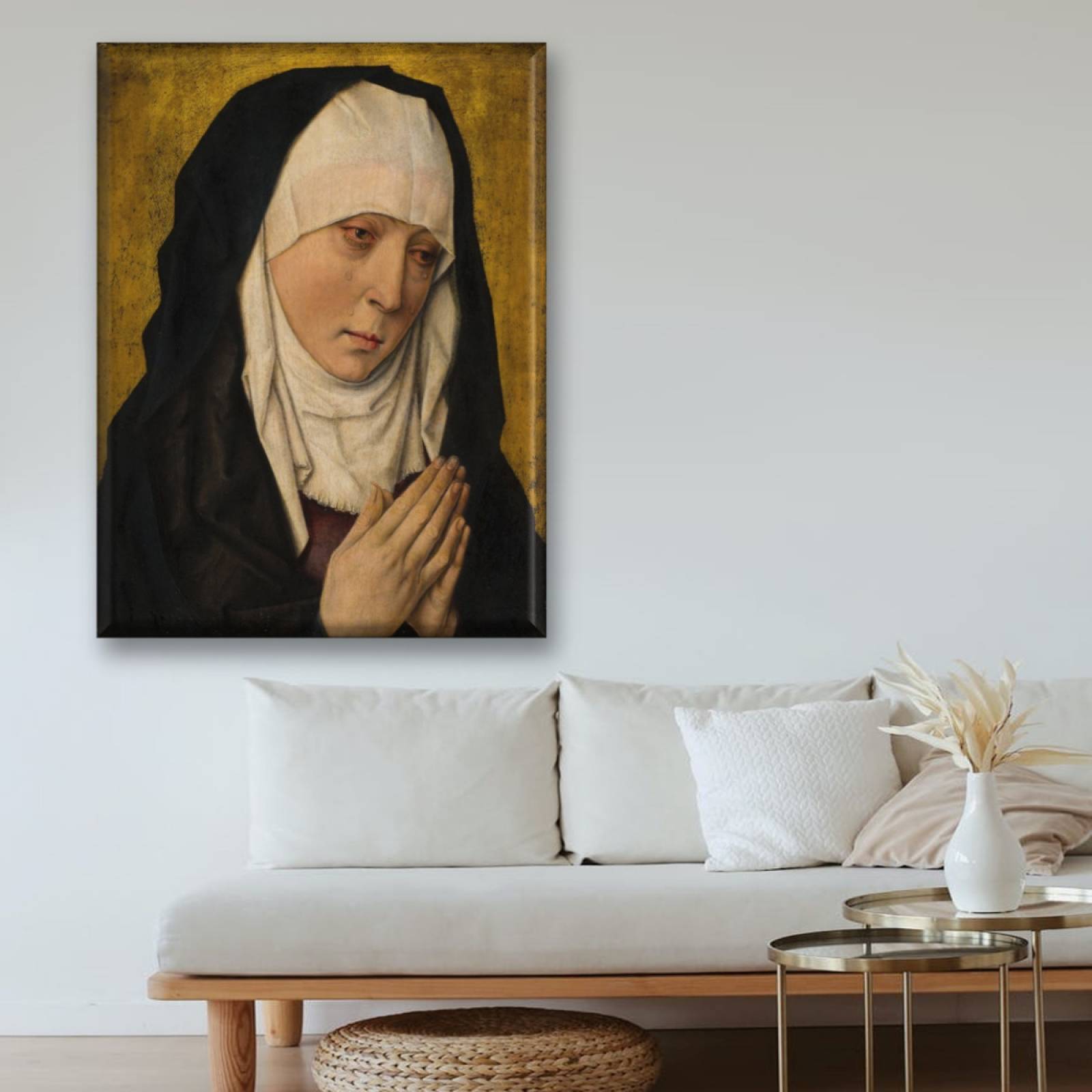 Cuadro Canva Virgen Dolorosa By Dieric Bouts 90X60 cm