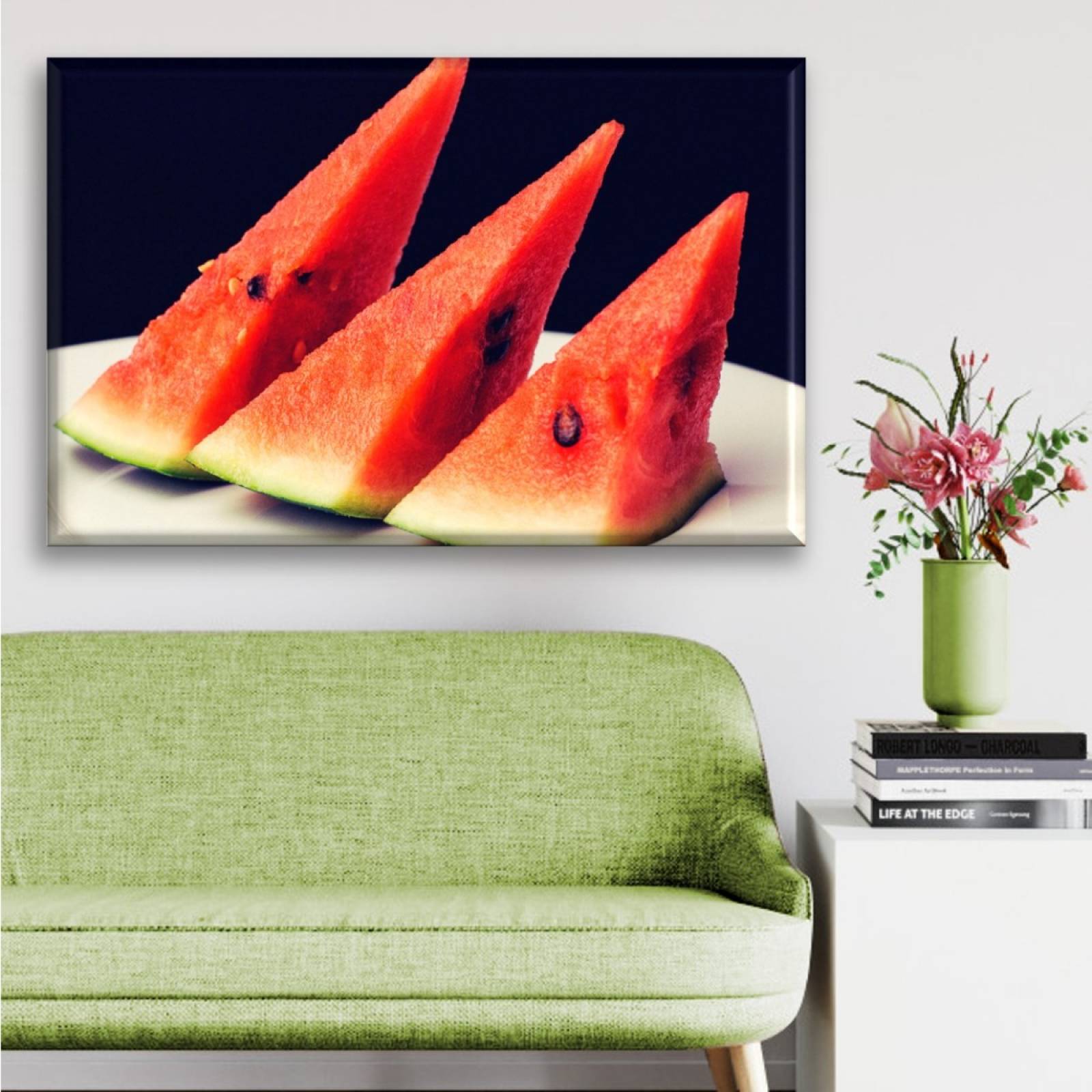 Cuadro Canva Decorativo Trozos De Sandía 90X60 cm